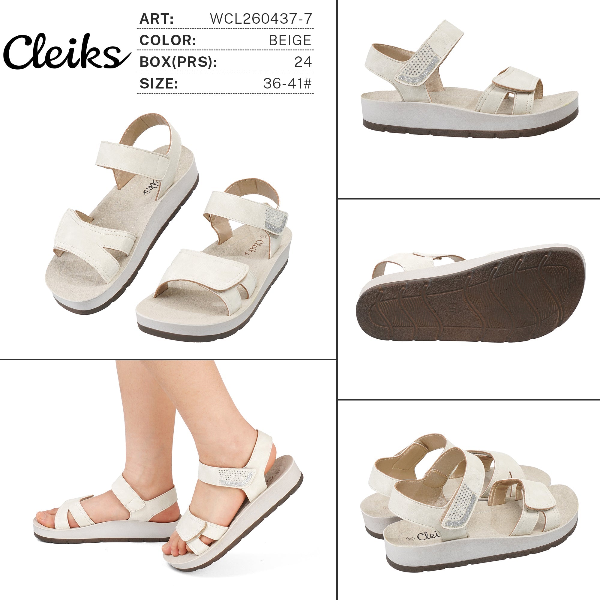 Sandali da Donna WCL260437 - 7 - Fornitura all'ingrosso di Sandali Donna da Jomix Shoes B2B