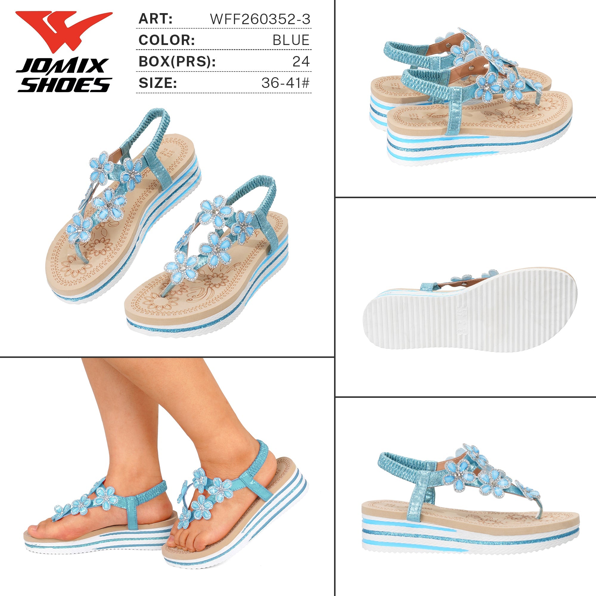 Sandali da Donna WFF260352 - 3 - Fornitura all'ingrosso di Sandali Donna da Jomix Shoes B2B