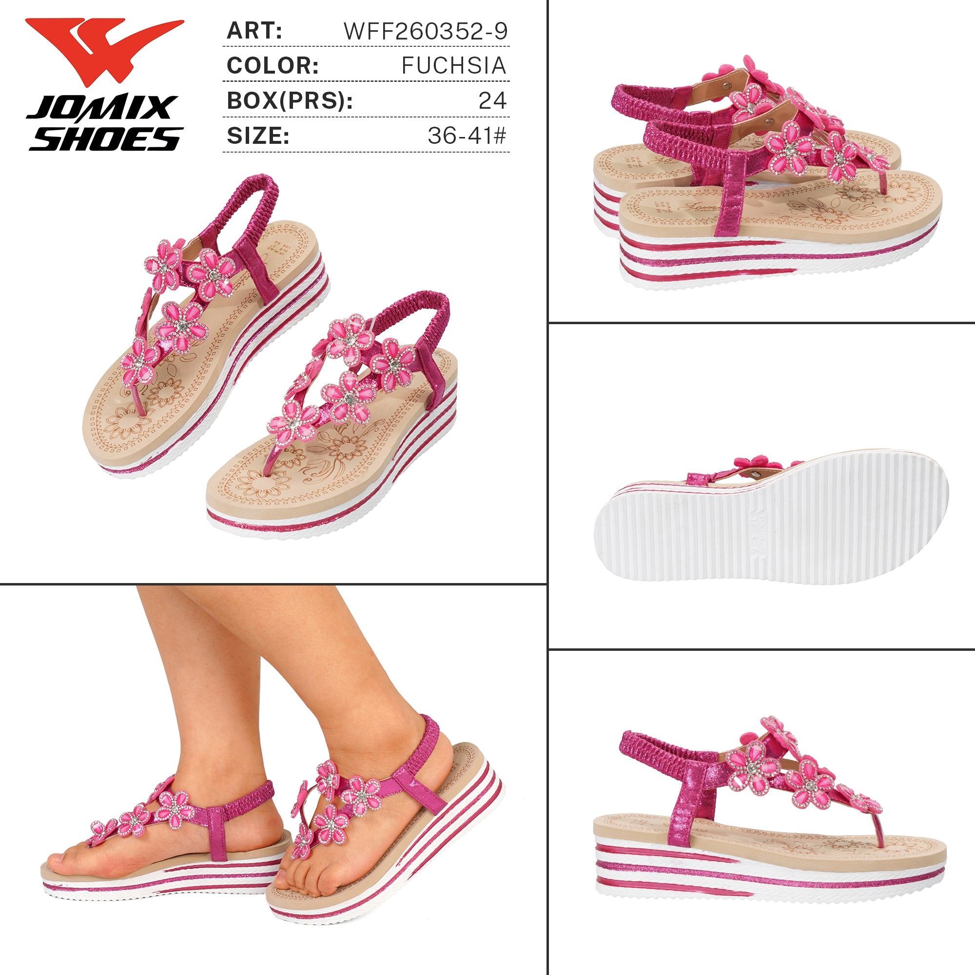 Sandali da Donna WFF260352 - 9 - Fornitura all'ingrosso di Sandali Donna da Jomix Shoes B2B