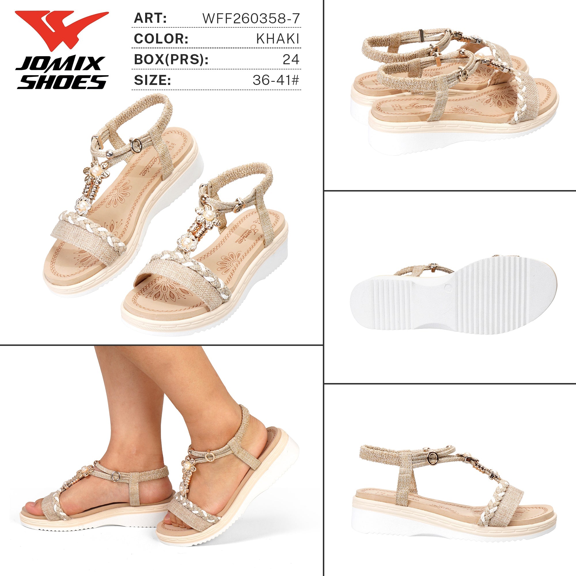 Sandali da Donna WFF260358 - 7 - Fornitura all'ingrosso di Sandali Donna da Jomix Shoes B2B