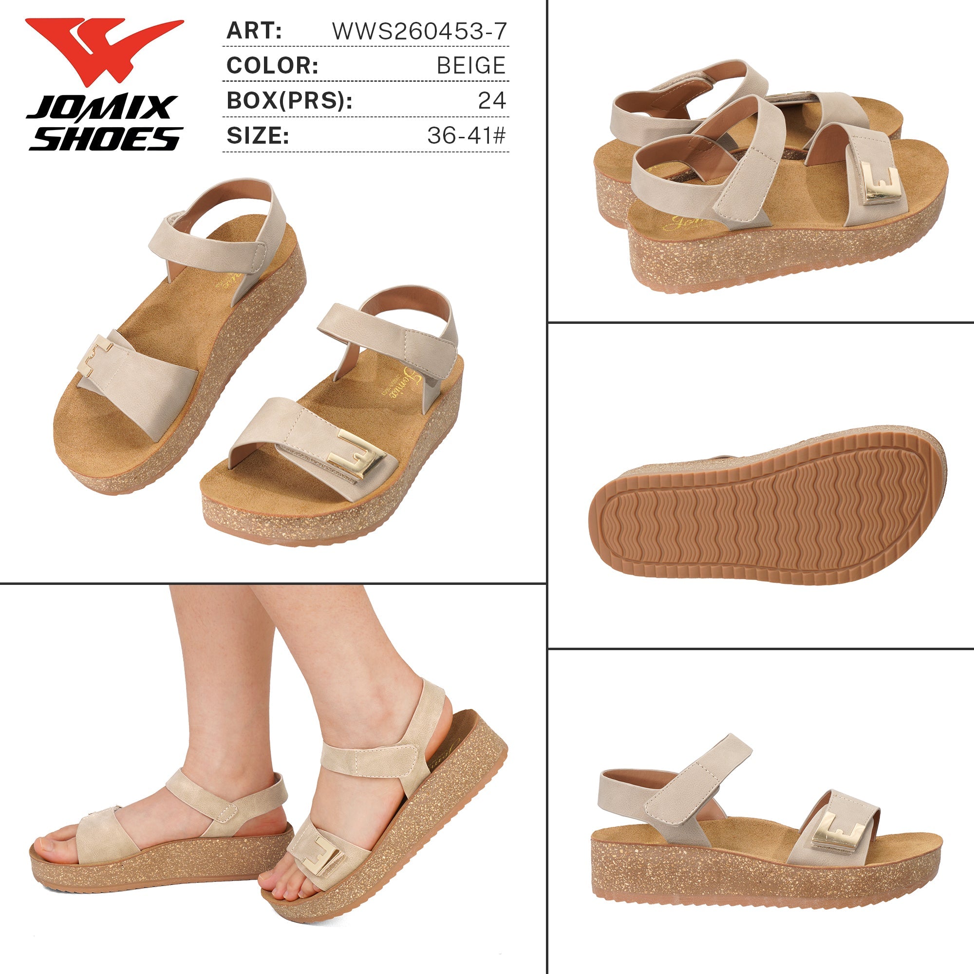 Sandali da Donna WWS260453 - 7 - Fornitura all'ingrosso di Sandali Donna da Jomix Shoes B2B