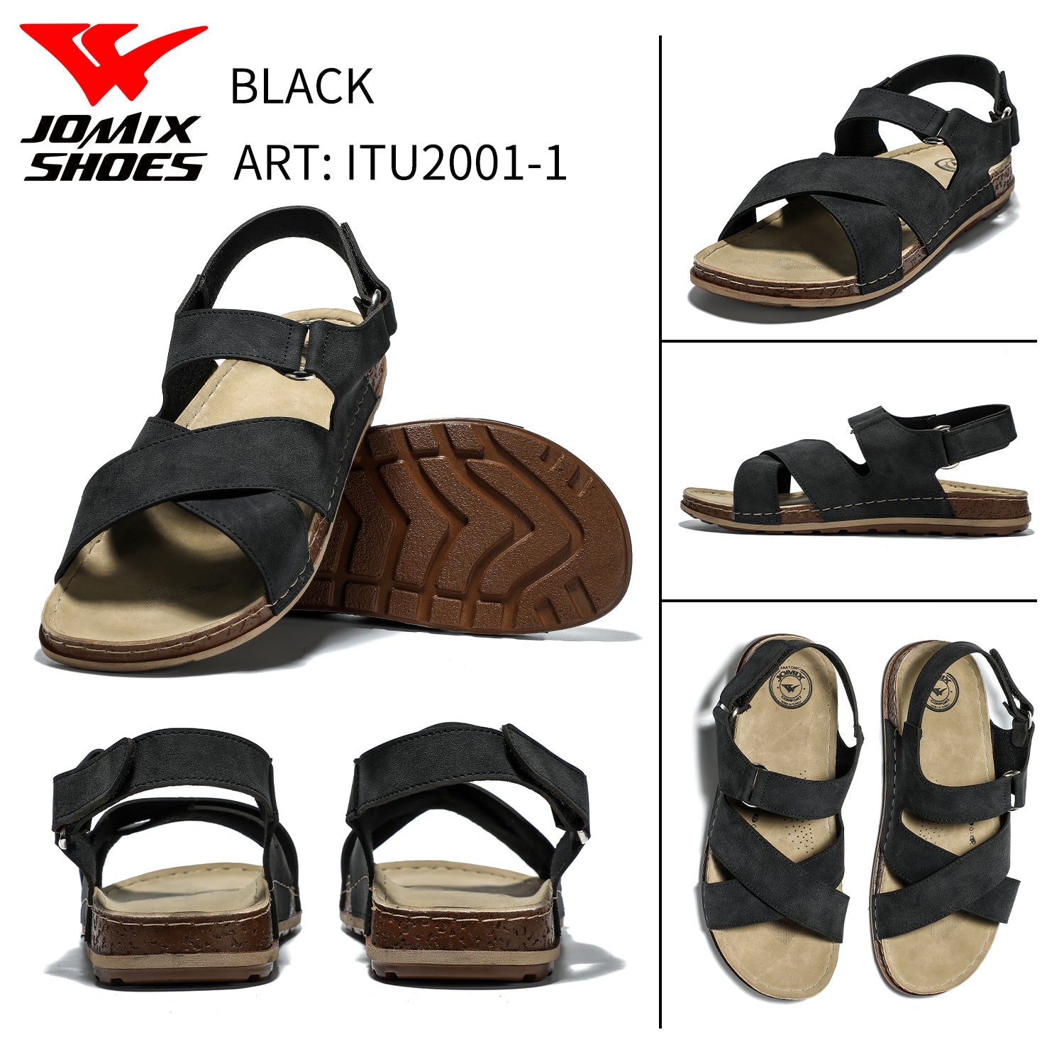 Sandali Da Uomo Made In Italy ITU2001 - 1 - Fornitura all'ingrosso di Sandali Uomo da Jomix Shoes B2B