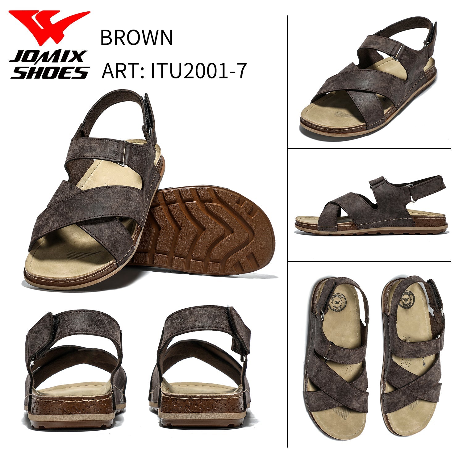 Sandali Da Uomo Made In Italy ITU2001 - 7 - Fornitura all'ingrosso di Sandali Uomo da Jomix Shoes B2B