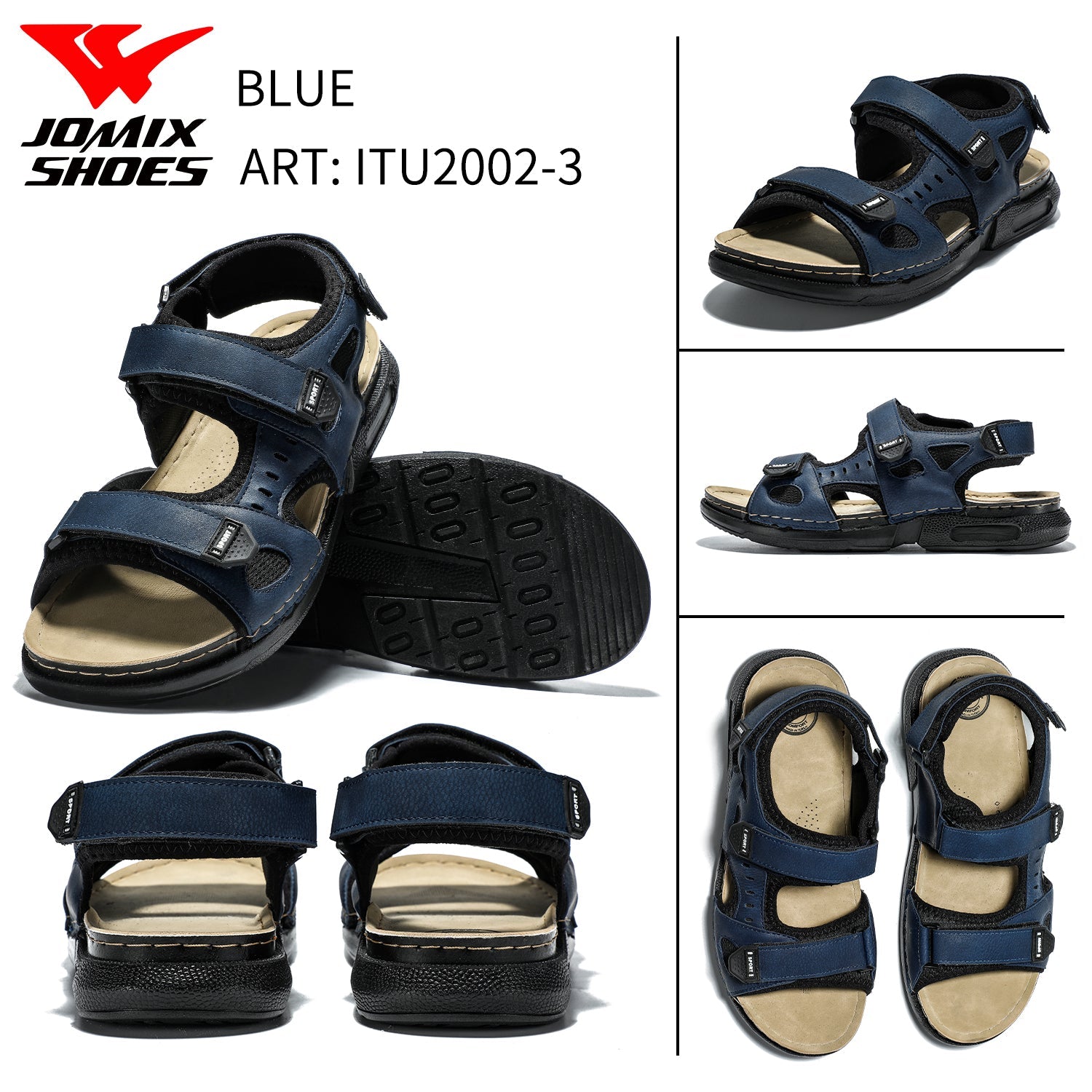 Sandali Da Uomo Made In Italy ITU2002 - 3 - Fornitura all'ingrosso di Sandali Uomo da Jomix Shoes B2B