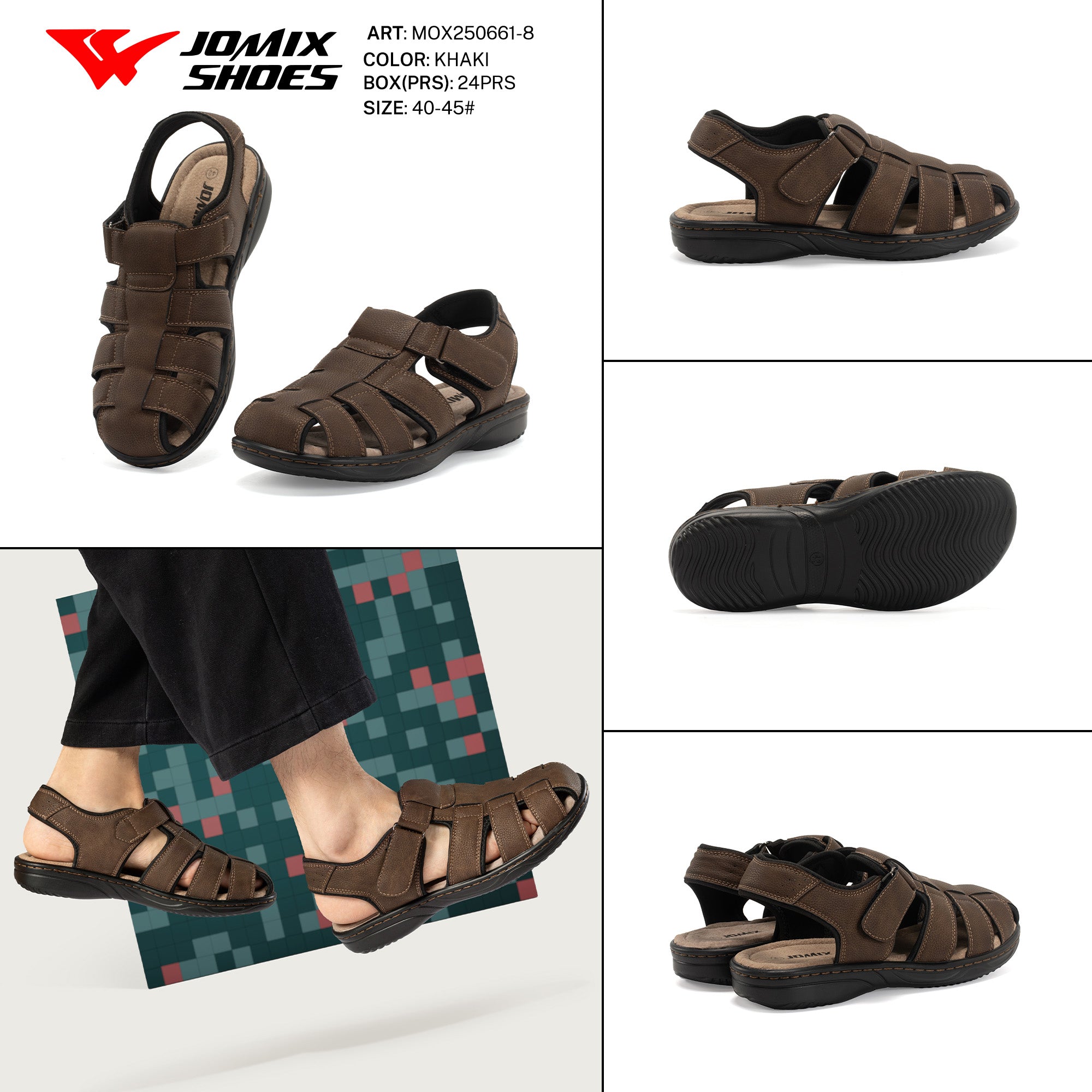 Sandali Da Uomo Mox250661 - 8 - Fornitura all'ingrosso di sandali Uomo da Jomix Shoes B2B