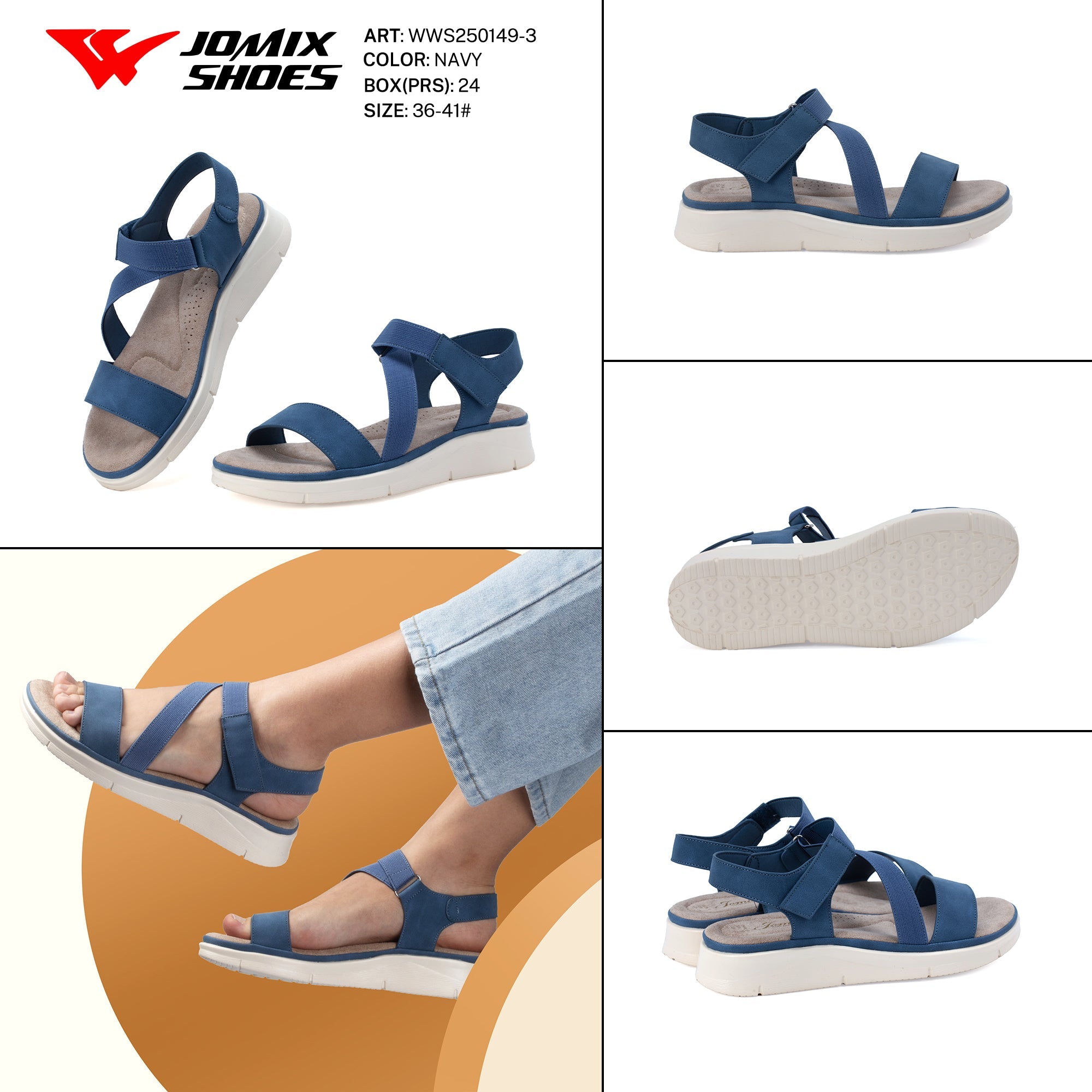 Sandali Donna Aperti Wws250149 - 3 - Fornitura all'ingrosso di Sandali Donna da Jomix Shoes B2B