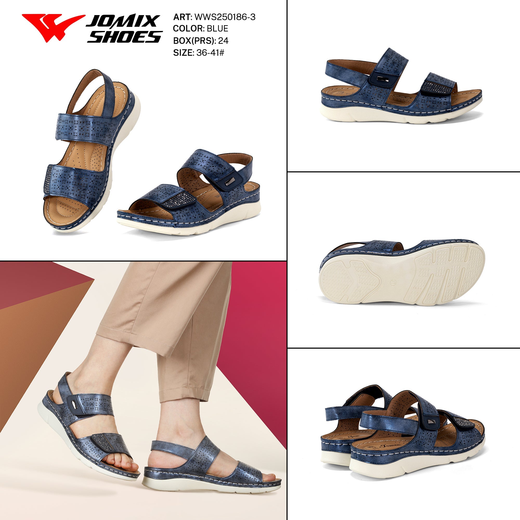 Sandali Donna Aperti Wws250186 - 3 - Fornitura all'ingrosso di Sandali Donna da Jomix Shoes B2B