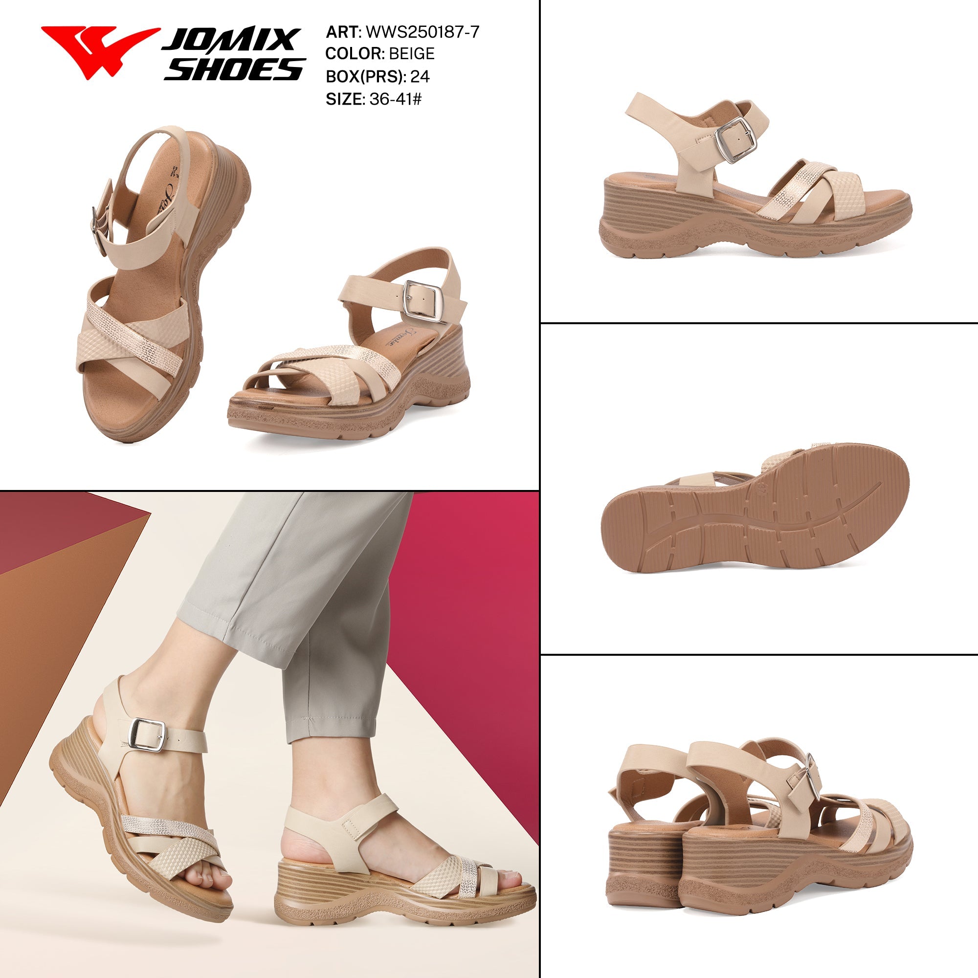 Sandali Donna Aperti Wws250187 - 7 - Fornitura all'ingrosso di Sandali Donna da Jomix Shoes B2B