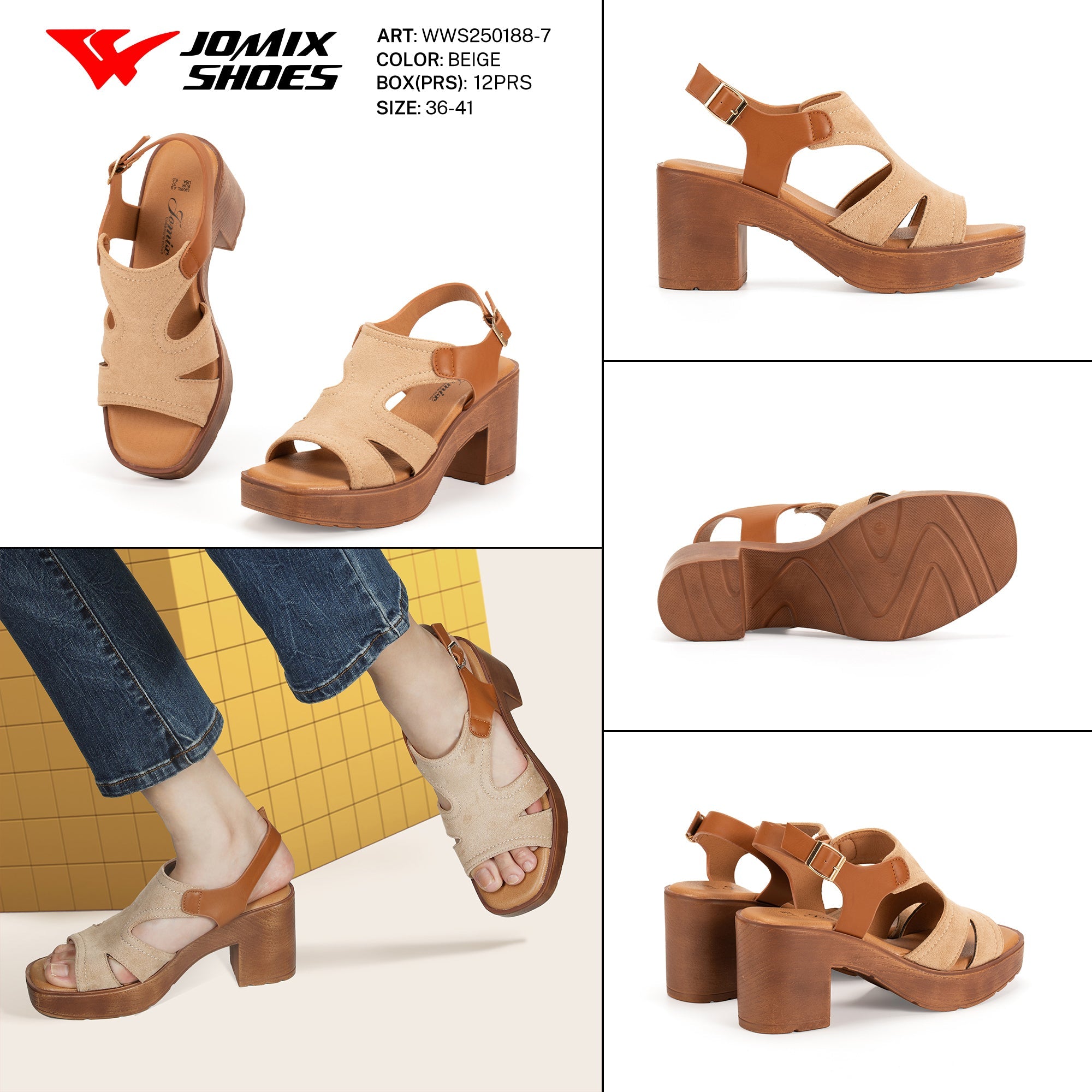 Sandali Donna Aperti Wws250188 - 7 - Fornitura all'ingrosso di Sandali Donna da Jomix Shoes B2B