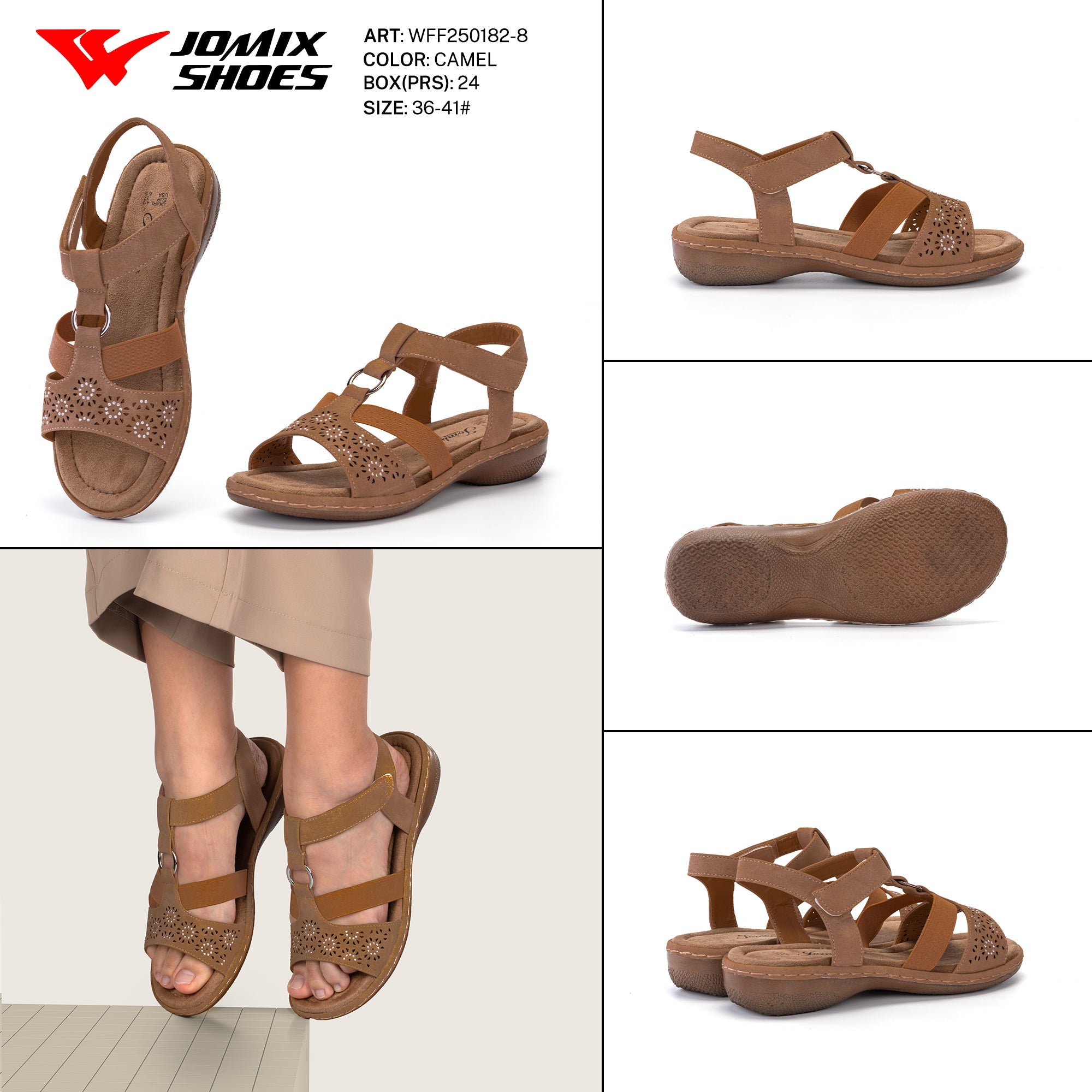 Sandali Tacco Basso Wff250182 - 8 - Fornitura all'ingrosso di Sandali Donna da Jomix Shoes B2B