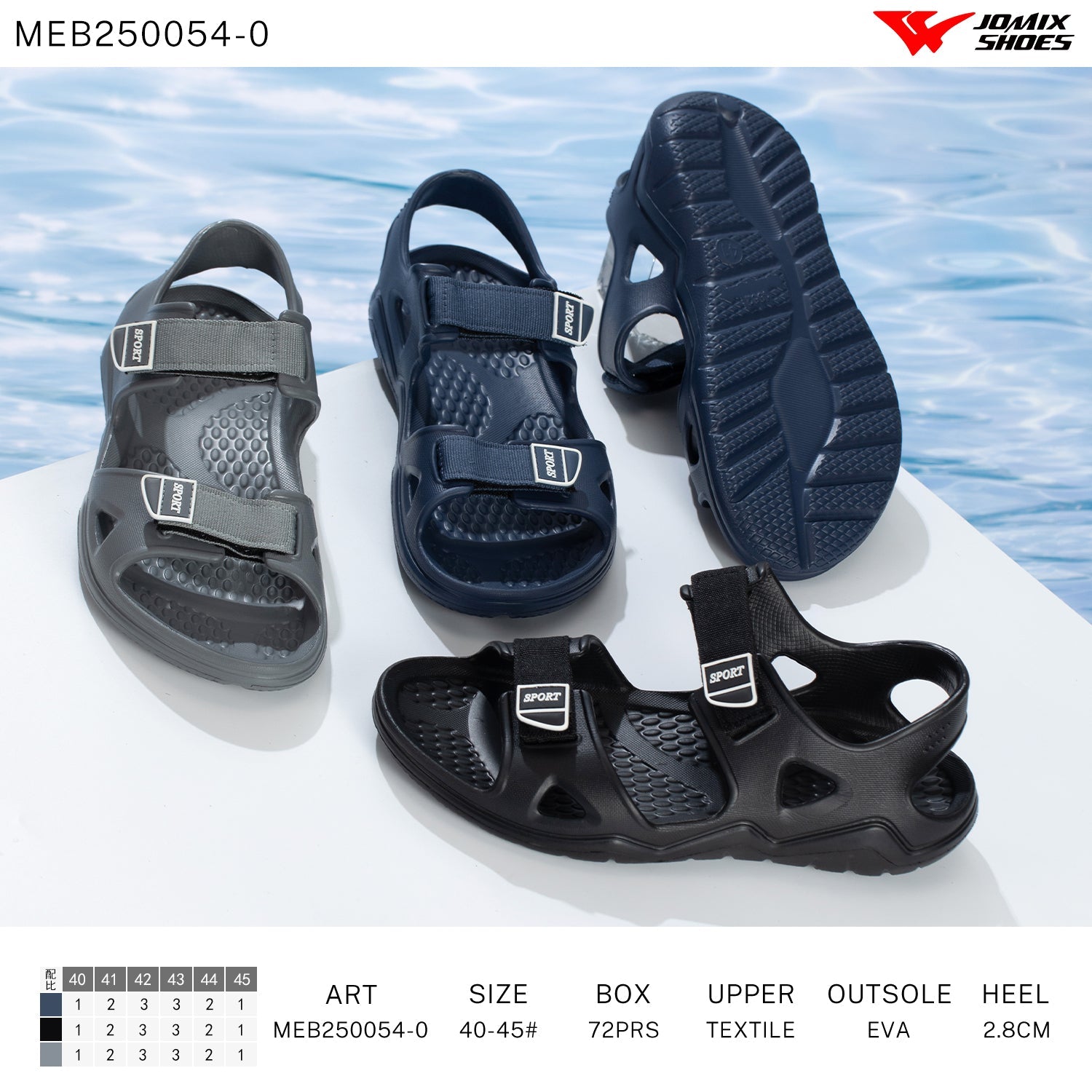 Sandali Uomo Mix Meb250054 - 0 - Fornitura all'ingrosso di Sandali Uomo da Jomix Shoes B2B