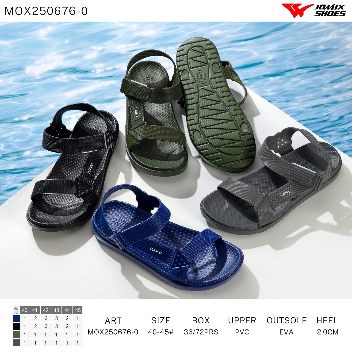 Sandali Uomo Mix Mox250676 - 0 - Fornitura all&#39;ingrosso di Sandali Uomo da Jomix Shoes B2B