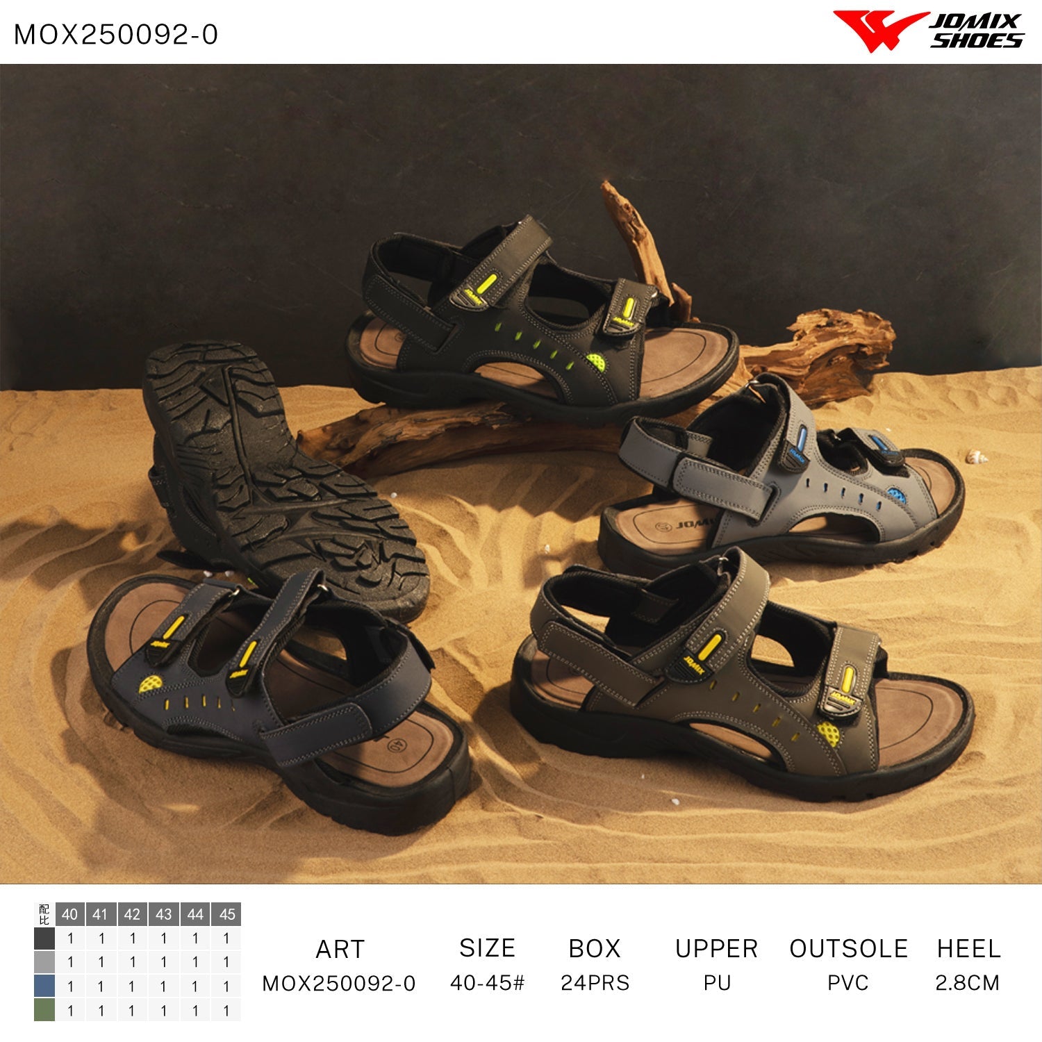 Sandali Uomo Mox250092 - 0 - Fornitura all&#39;ingrosso di Sandali Uomo da Jomix Shoes B2B