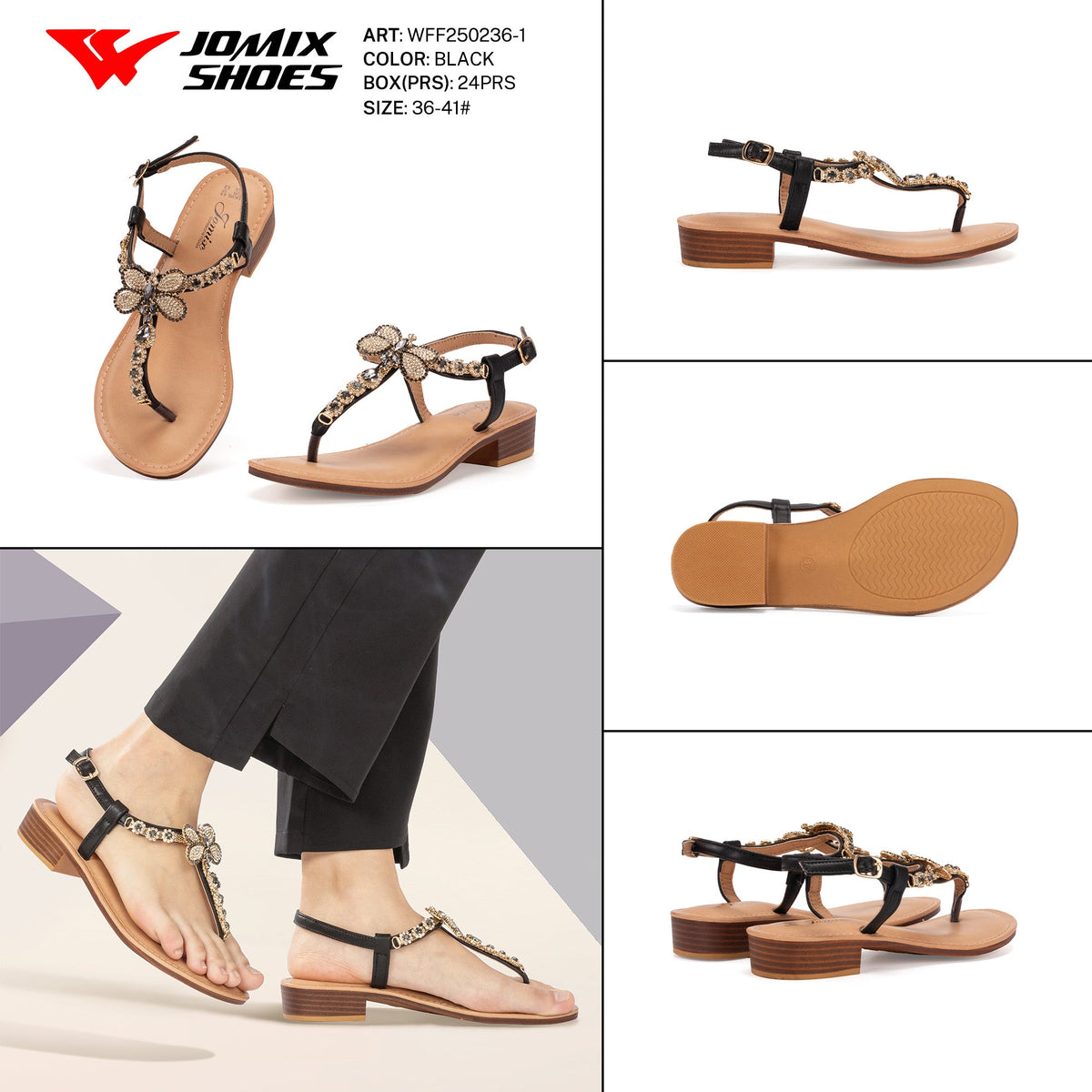 Sand.Infradito Tacco Basso Wff250236 - 1