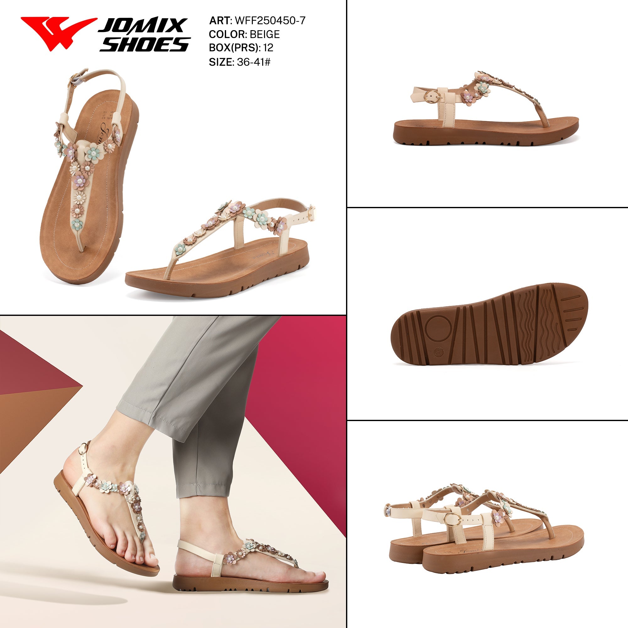 Sand.Infradito Tacco Basso Wff250450 - 7 - Fornitura all'ingrosso di Sandali Uomo da Jomix Shoes B2B