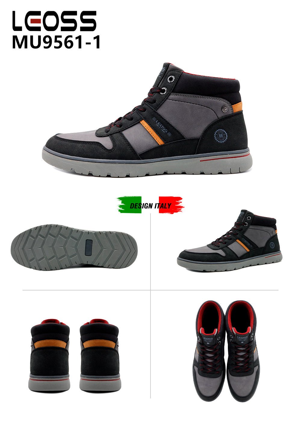 Scarpe Casual Da Uomo Leoss MU9561 - 1 - Fornitura all'ingrosso di Sneakers Uomo da Jomix Shoes B2B