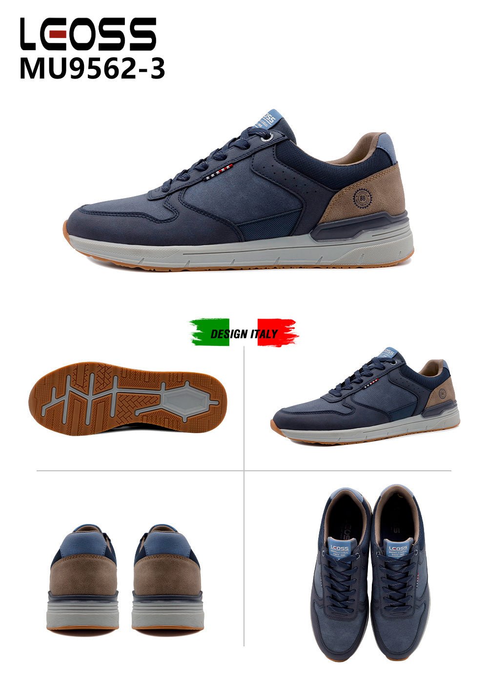 Scarpe Casual Da Uomo Leoss MU9562 - 3 - Fornitura all'ingrosso di Sneakers Uomo da Jomix Shoes B2B