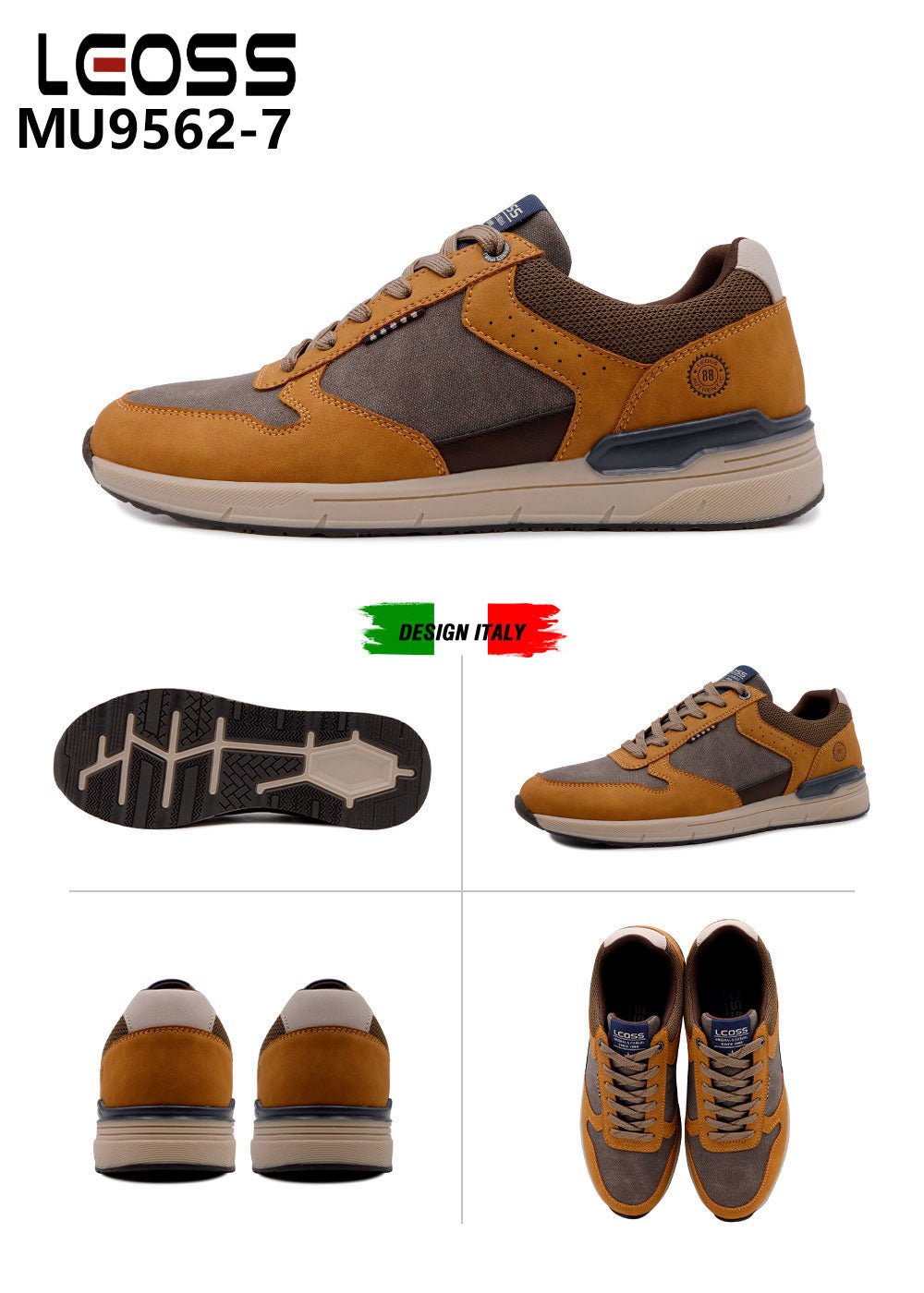 Scarpe Casual Da Uomo Leoss MU9562 - 7 - Fornitura all'ingrosso di Sneakers Uomo da Jomix Shoes B2B