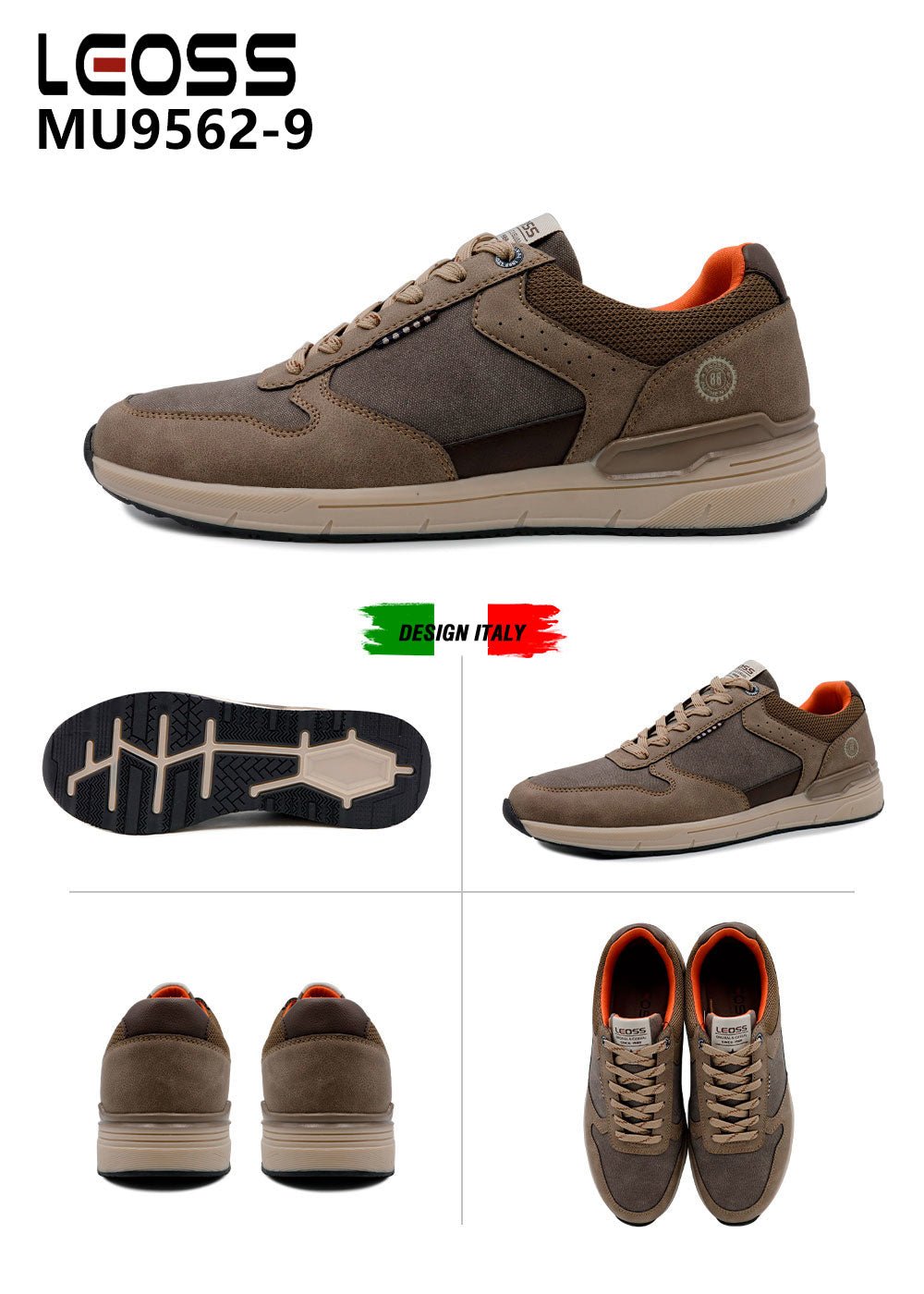 Scarpe Casual Da Uomo Leoss MU9562 - 9 - Fornitura all'ingrosso di Sneakers Uomo da Jomix Shoes B2B