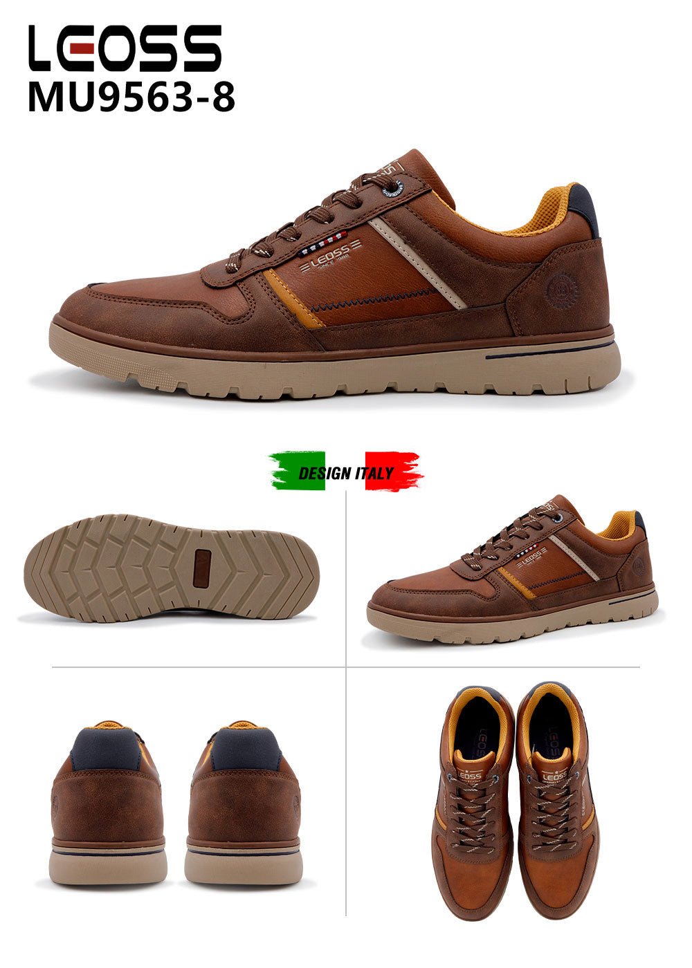 Scarpe Casual Da Uomo Leoss MU9563 - 8 - Fornitura all'ingrosso di Sneakers Uomo da Jomix Shoes B2B