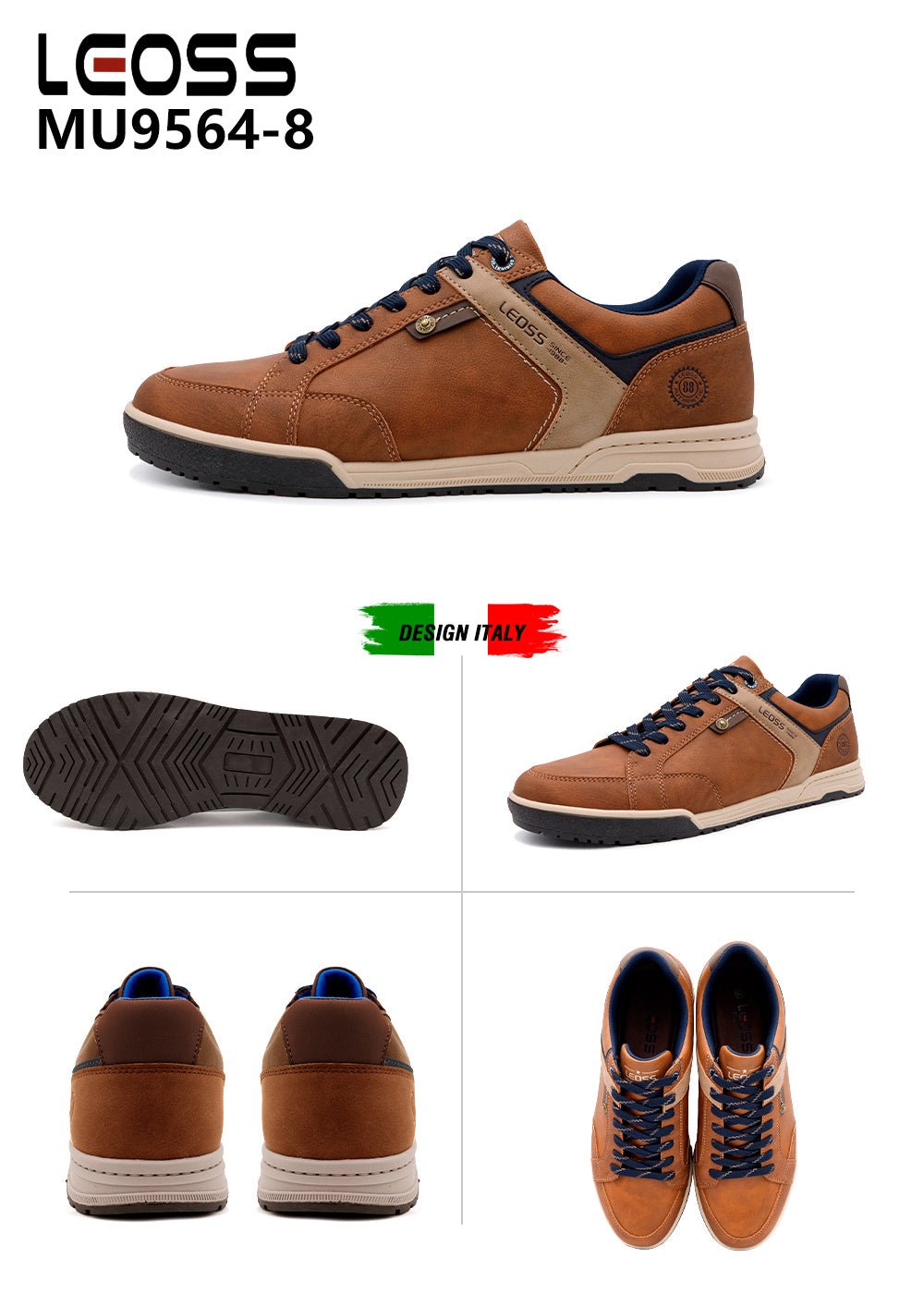 Scarpe Casual Da Uomo Leoss MU9564 - 8 - Fornitura all'ingrosso di Sneakers Uomo da Jomix Shoes B2B
