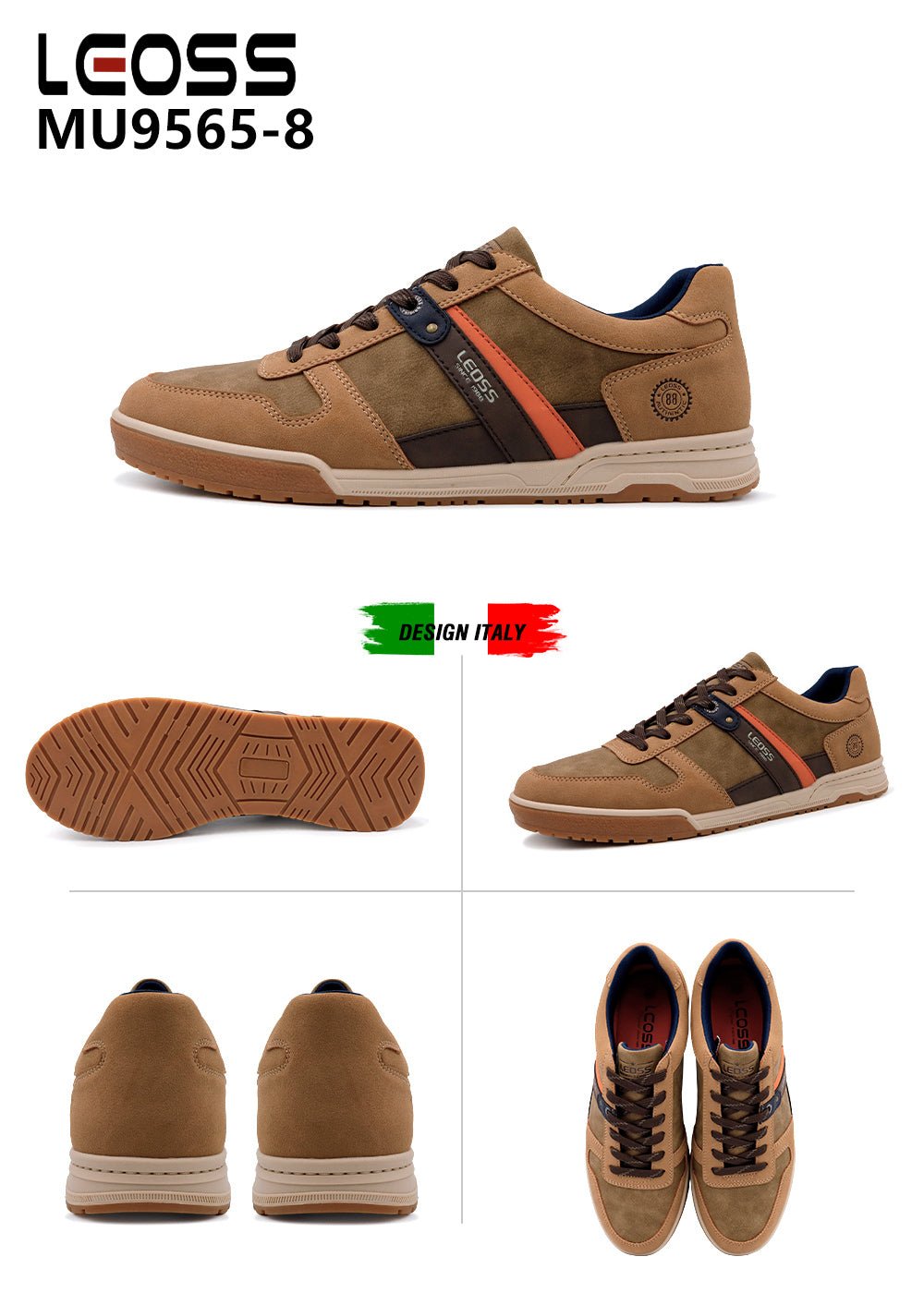 Scarpe Casual Da Uomo Leoss MU9565 - 8 - Fornitura all'ingrosso di Sneakers Uomo da Jomix Shoes B2B