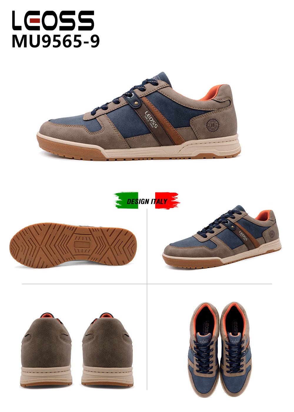 Scarpe Casual Da Uomo Leoss MU9565 - 9 - Fornitura all'ingrosso di Sneakers Uomo da Jomix Shoes B2B