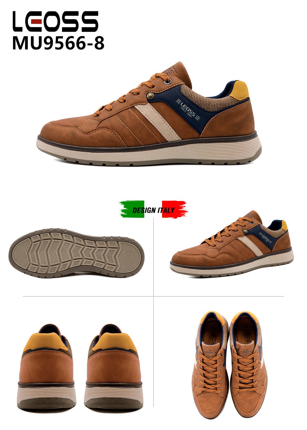 Scarpe Casual Da Uomo Leoss MU9566 - 8 - Fornitura all'ingrosso di Sneakers Uomo da Jomix Shoes B2B