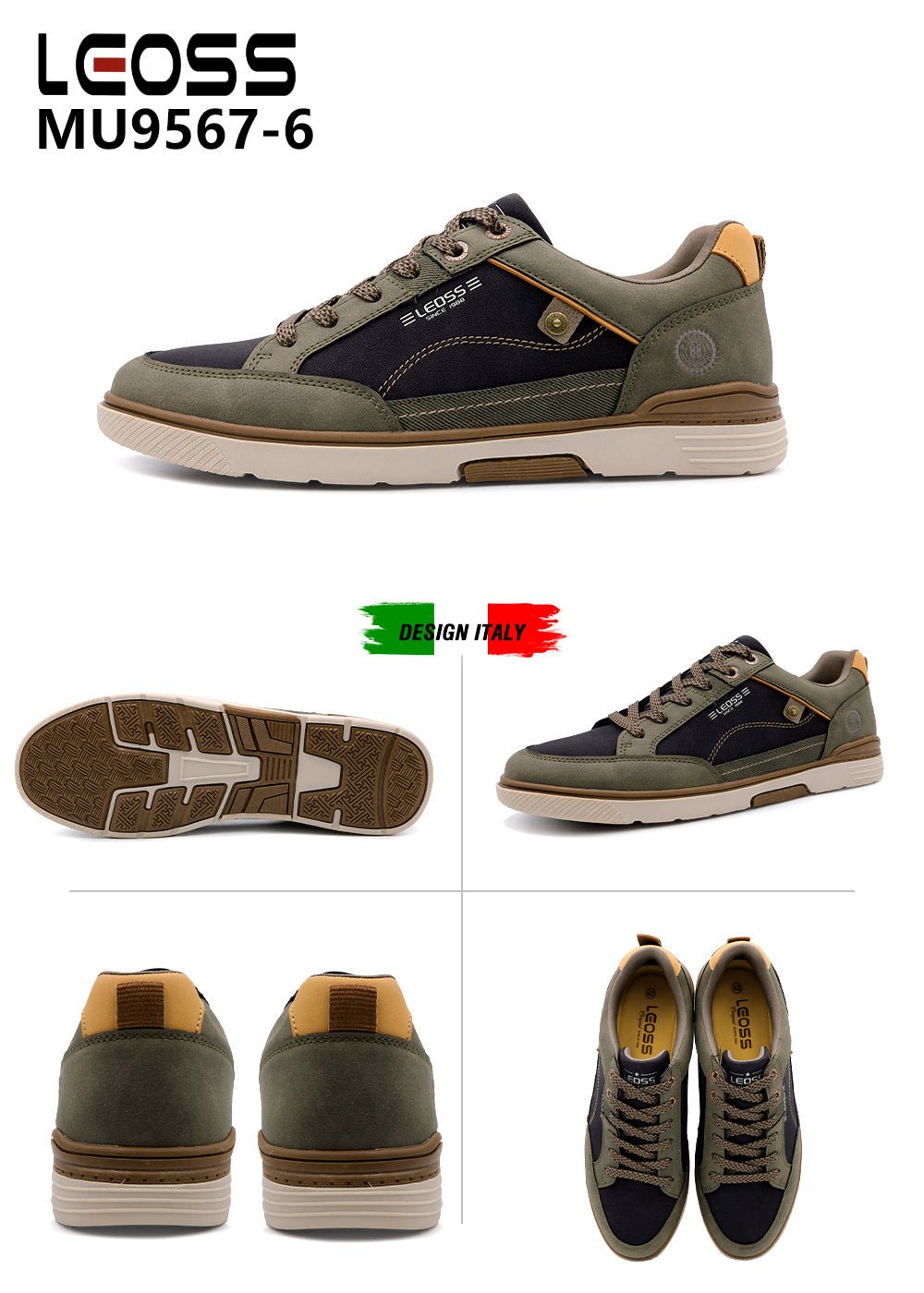 Scarpe Casual Da Uomo Leoss MU9567 - 6 - Fornitura all'ingrosso di Sneakers Uomo da Jomix Shoes B2B