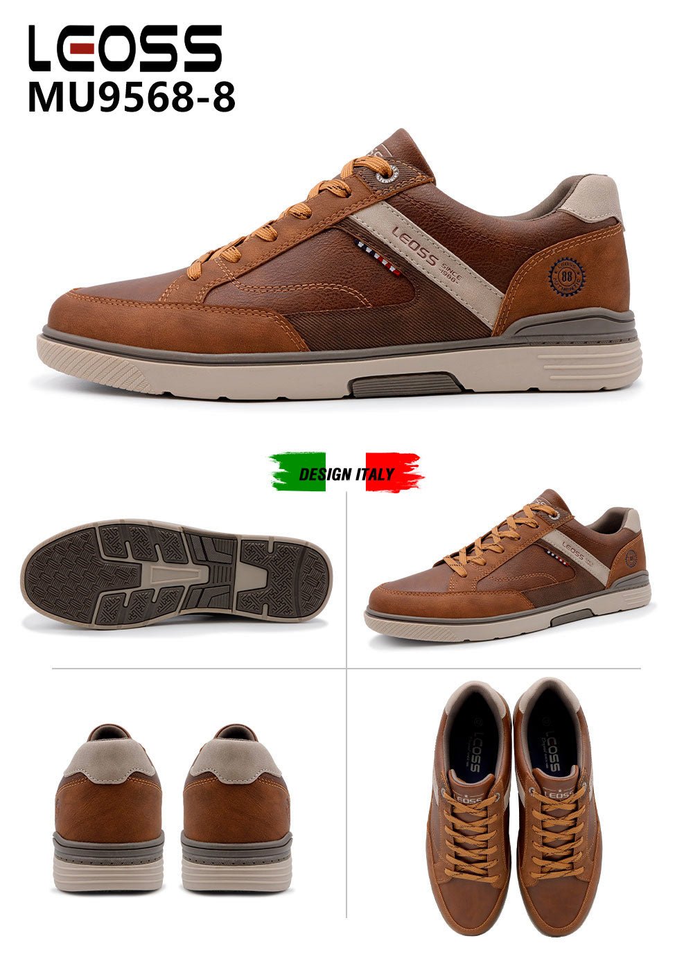 Scarpe Casual Da Uomo Leoss MU9568 - 8 - Fornitura all'ingrosso di Sneakers Uomo da Jomix Shoes B2B