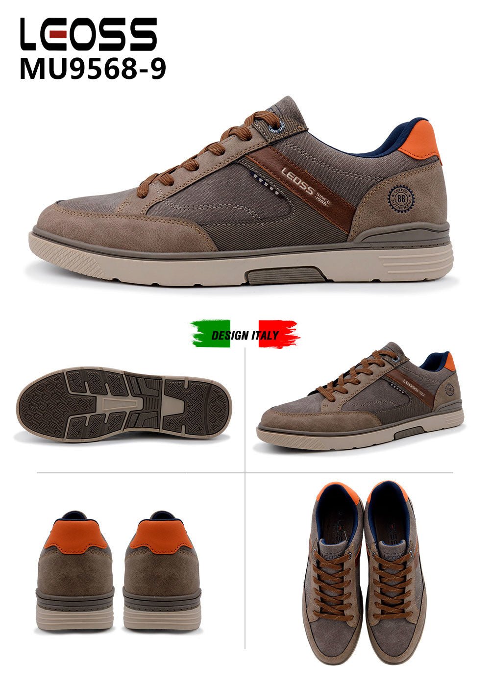 Scarpe Casual Da Uomo Leoss MU9568 - 9 - Fornitura all'ingrosso di Sneakers Uomo da Jomix Shoes B2B