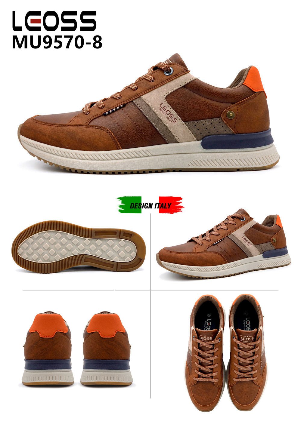 Scarpe Casual Da Uomo Leoss MU9570 - 8 - Fornitura all'ingrosso di Sneakers Uomo da Jomix Shoes B2B