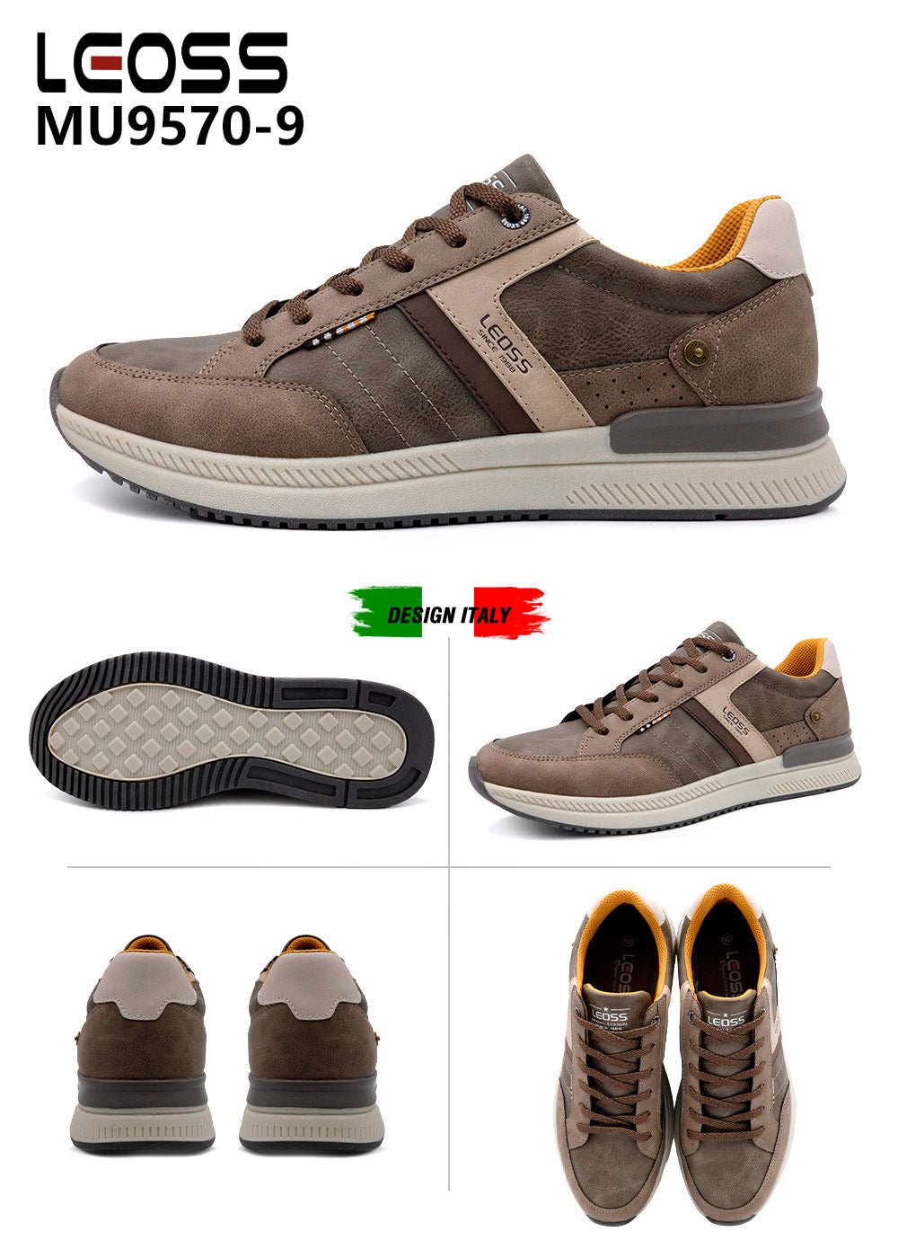 Scarpe Casual Da Uomo Leoss MU9570 - 9 - Fornitura all'ingrosso di Sneakers Uomo da Jomix Shoes B2B