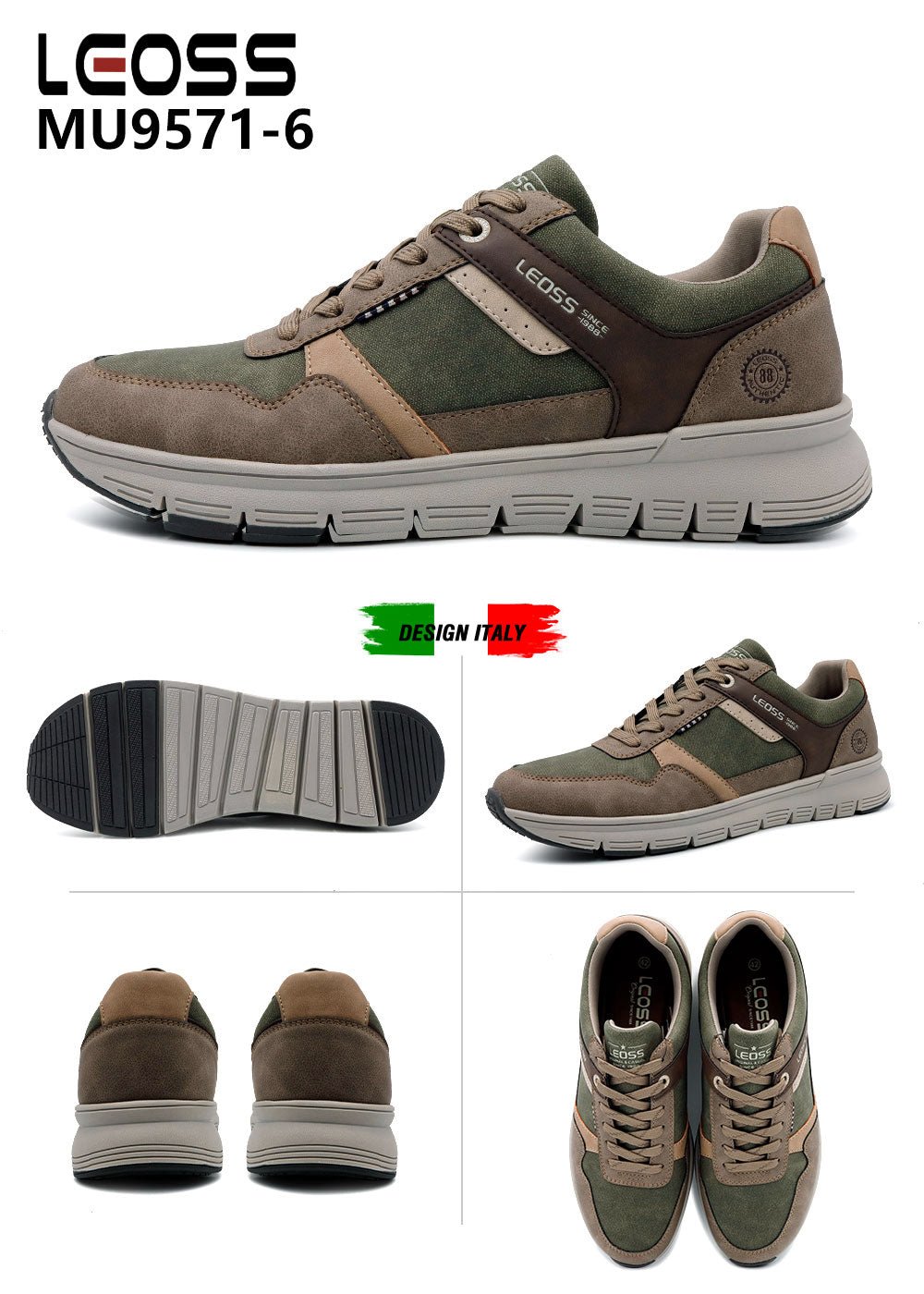 Scarpe Casual Da Uomo Leoss MU9571 - 6 - Fornitura all'ingrosso di Sneakers Uomo da Jomix Shoes B2B