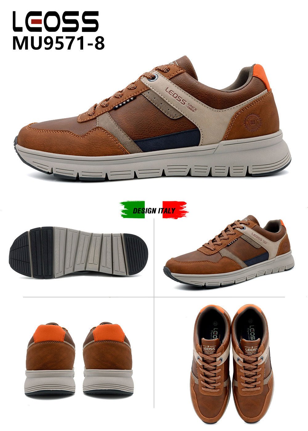 Scarpe Casual Da Uomo Leoss MU9571 - 8 - Fornitura all'ingrosso di Sneakers Uomo da Jomix Shoes B2B