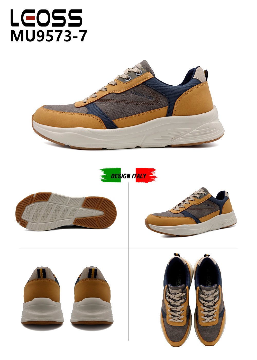 Scarpe Casual Da Uomo Leoss MU9573 - 7 - Fornitura all'ingrosso di Sneakers Uomo da Jomix Shoes B2B