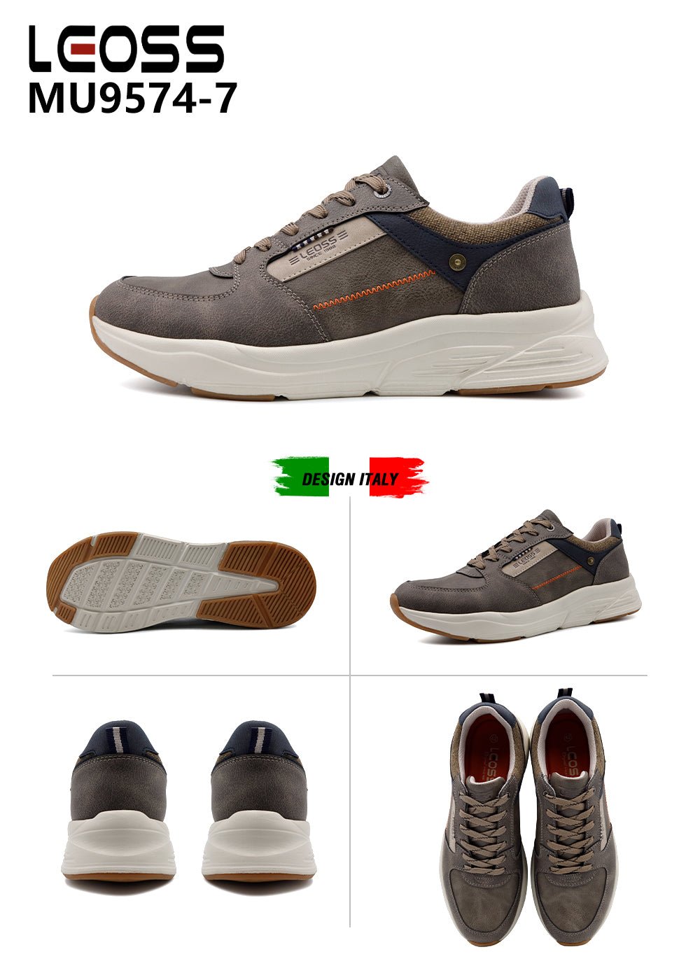 Scarpe Casual Da Uomo Leoss MU9574 - 7 - Fornitura all'ingrosso di Sneakers Uomo da Jomix Shoes B2B