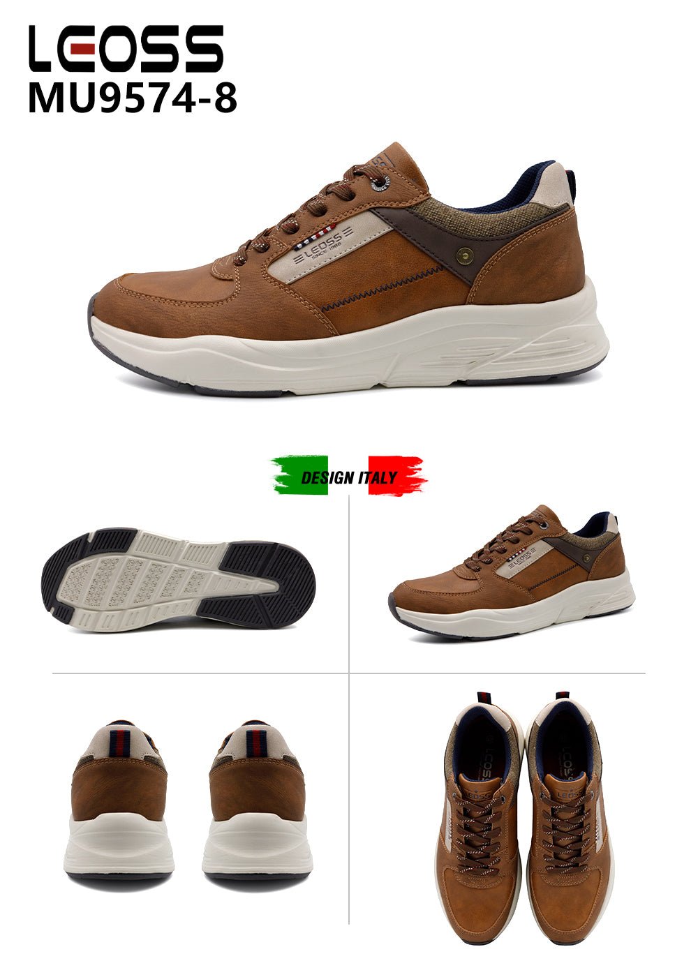 Scarpe Casual Da Uomo Leoss MU9574 - 8 - Fornitura all'ingrosso di Sneakers Uomo da Jomix Shoes B2B
