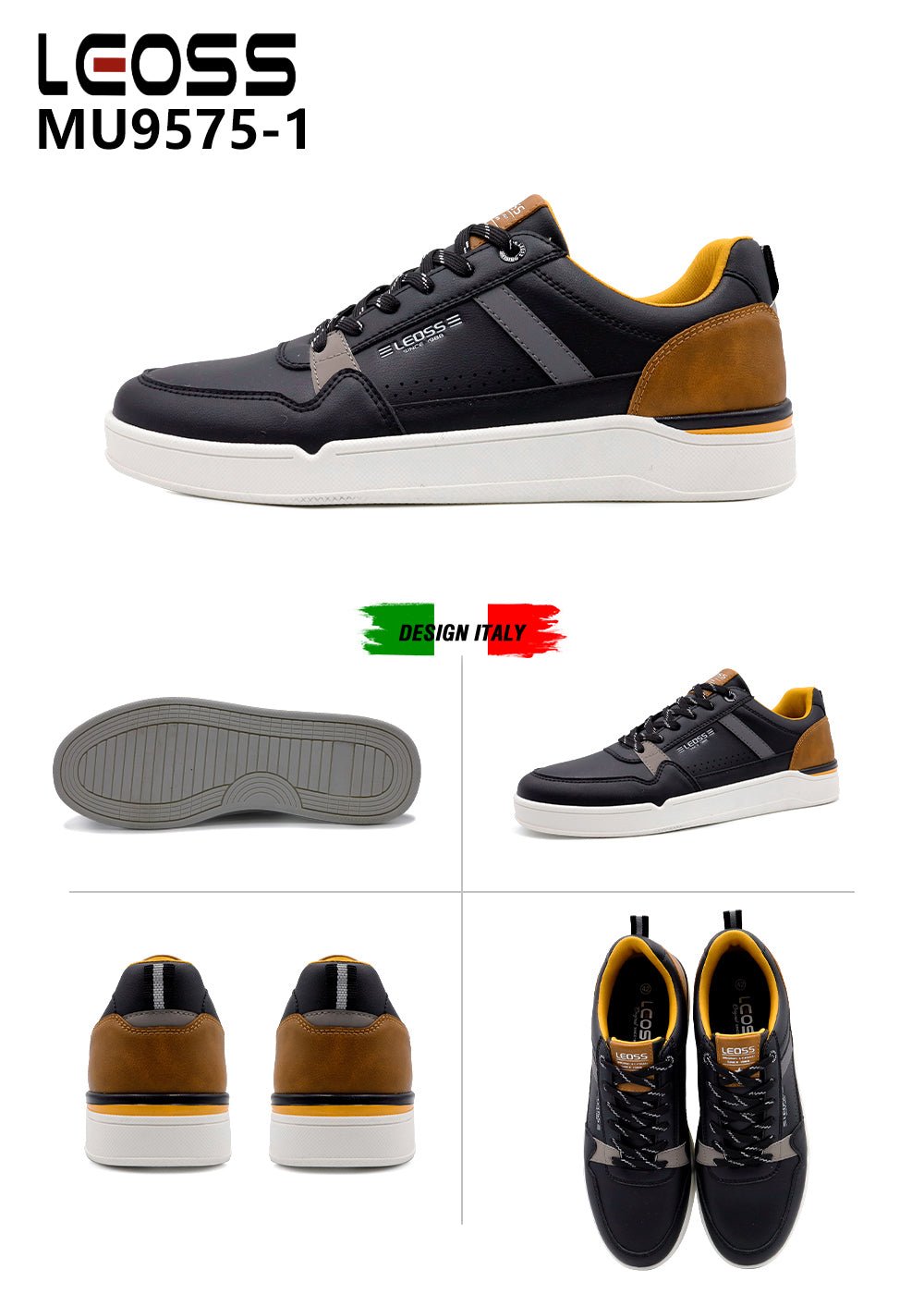 Scarpe Casual Da Uomo Leoss MU9575 - 1 - Fornitura all'ingrosso di Sneakers Uomo da Jomix Shoes B2B