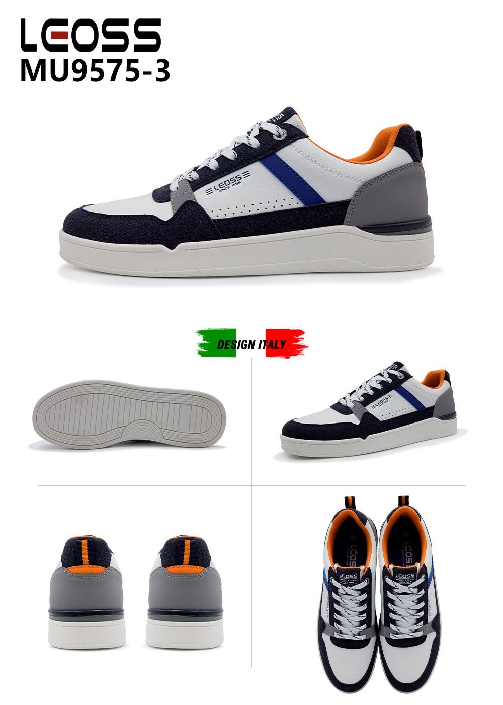 Scarpe Casual Da Uomo Leoss MU9575 - 3 - Fornitura all'ingrosso di Sneakers Uomo da Jomix Shoes B2B