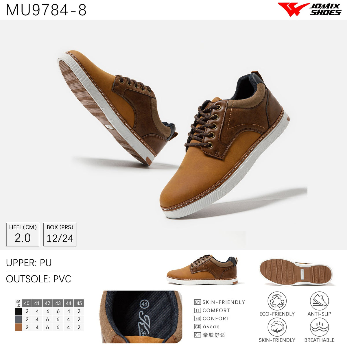 Scarpe Casual Da Uomo Jomix Shoes MU9784 - 8