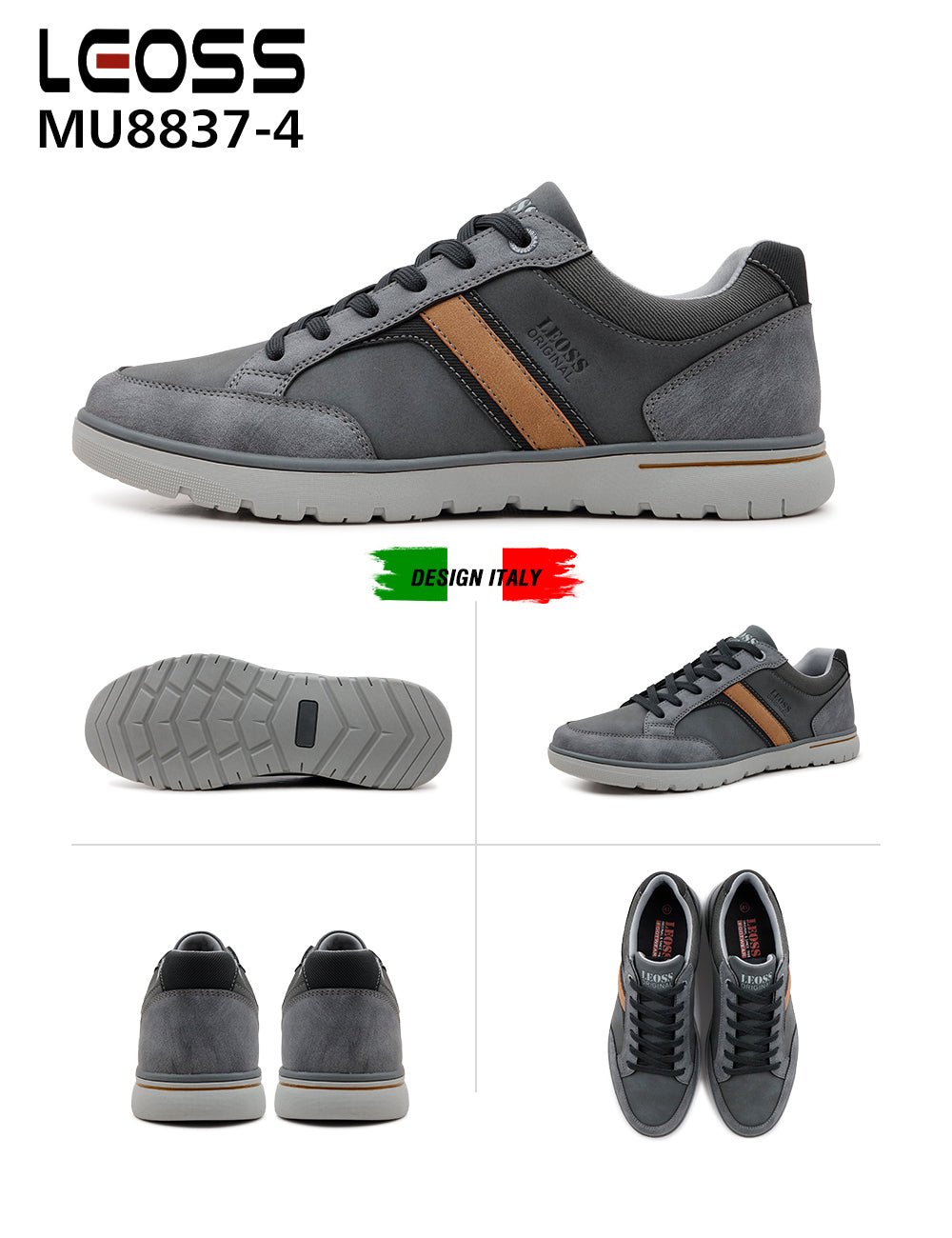Scarpe Casual Da Uomo Leoss Mu8837 - 4 - Fornitura all'ingrosso di Sneakers Uomo da Jomix Shoes B2B