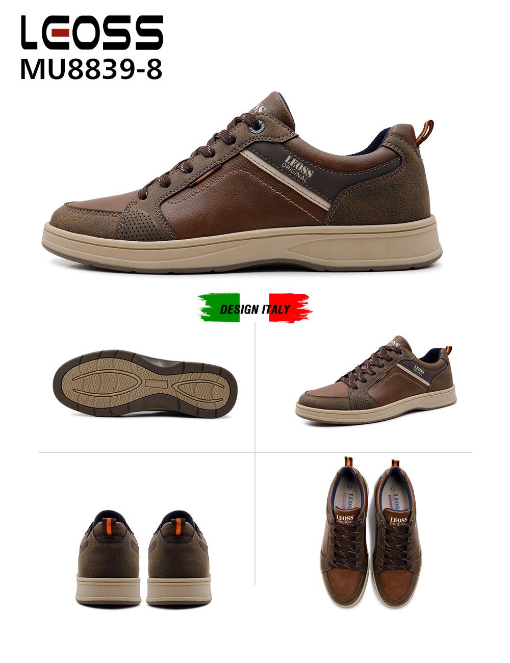 Scarpe Casual Da Uomo Leoss Mu8839 - 8 - Fornitura all&#39;ingrosso di Sneakers Uomo da Jomix Shoes B2B