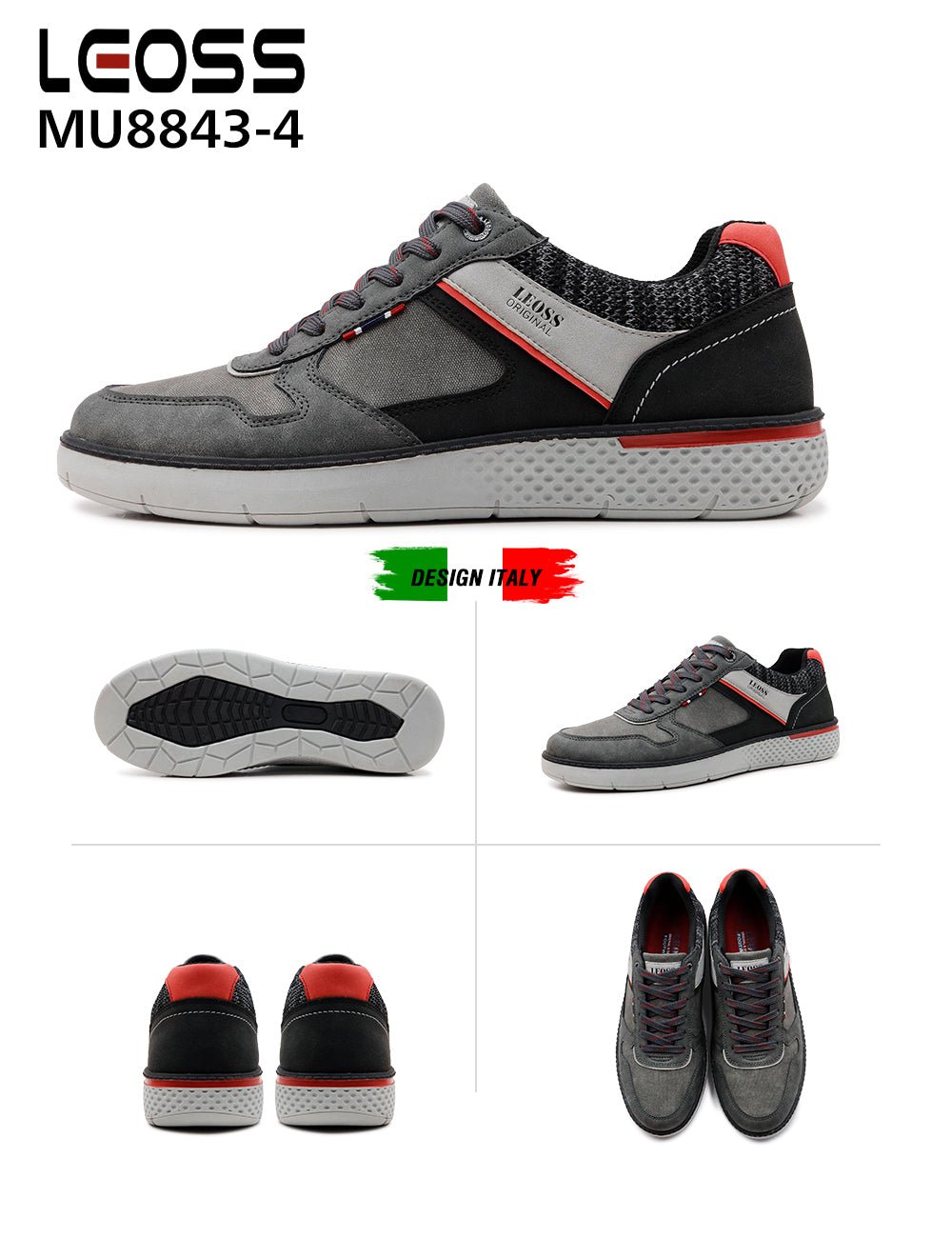 Scarpe Casual Da Uomo Leoss Mu8843 - 4 - Fornitura all'ingrosso di Sneakers Uomo da Jomix Shoes B2B