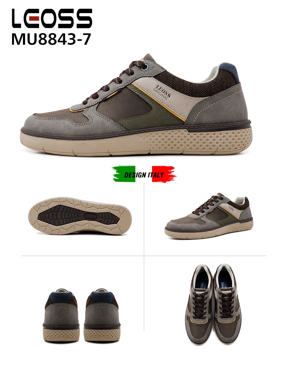Scarpe Casual Da Uomo Leoss Mu8843 - 7 - Fornitura all'ingrosso di Sneakers Uomo da Jomix Shoes B2B
