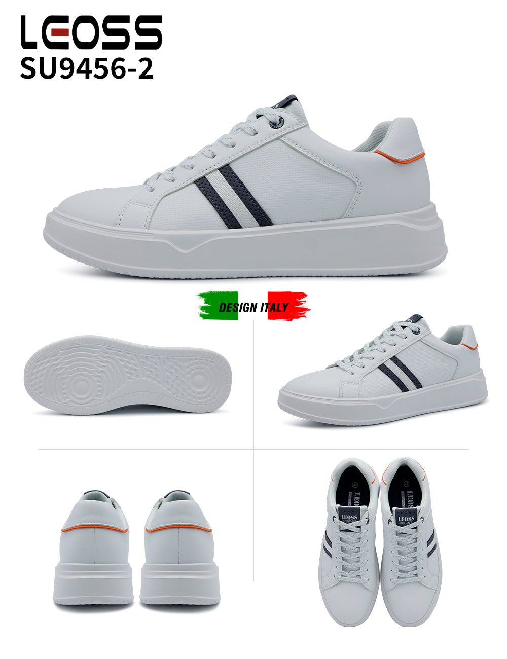 Scarpe Casual Da Uomo Leoss Su9456 - 2 - Fornitura all'ingrosso di Sneakers Uomo da Jomix Shoes B2B