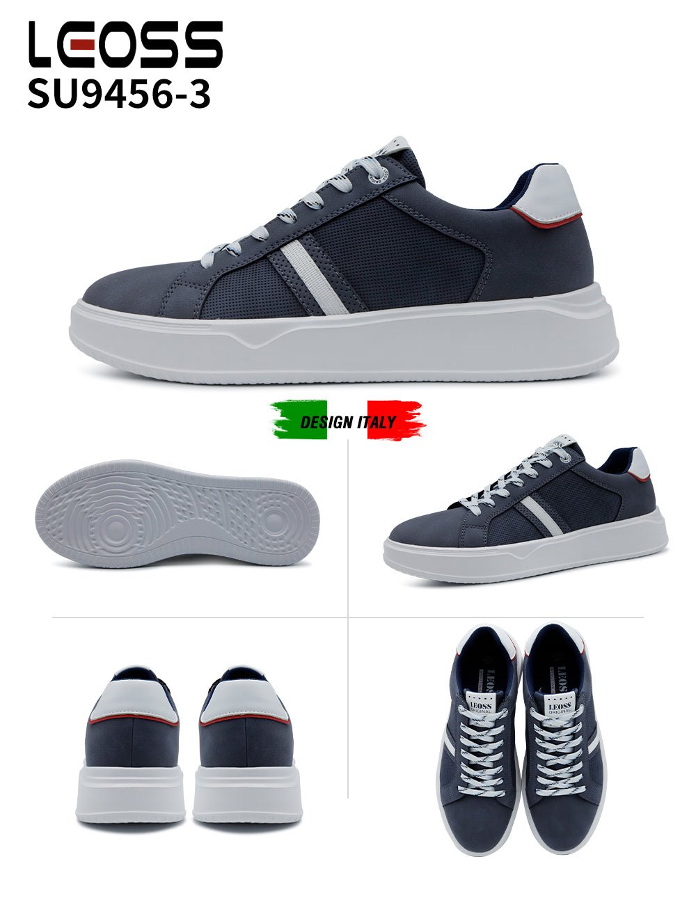Scarpe Casual Da Uomo Leoss Su9456 - 3 - Fornitura all'ingrosso di Sneakers Uomo da Jomix Shoes B2B