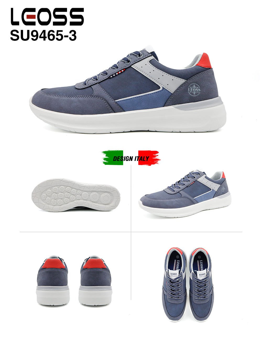 Scarpe Casual Da Uomo Leoss Su9465 - 3 - Fornitura all'ingrosso di Sneakers Uomo da Jomix Shoes B2B