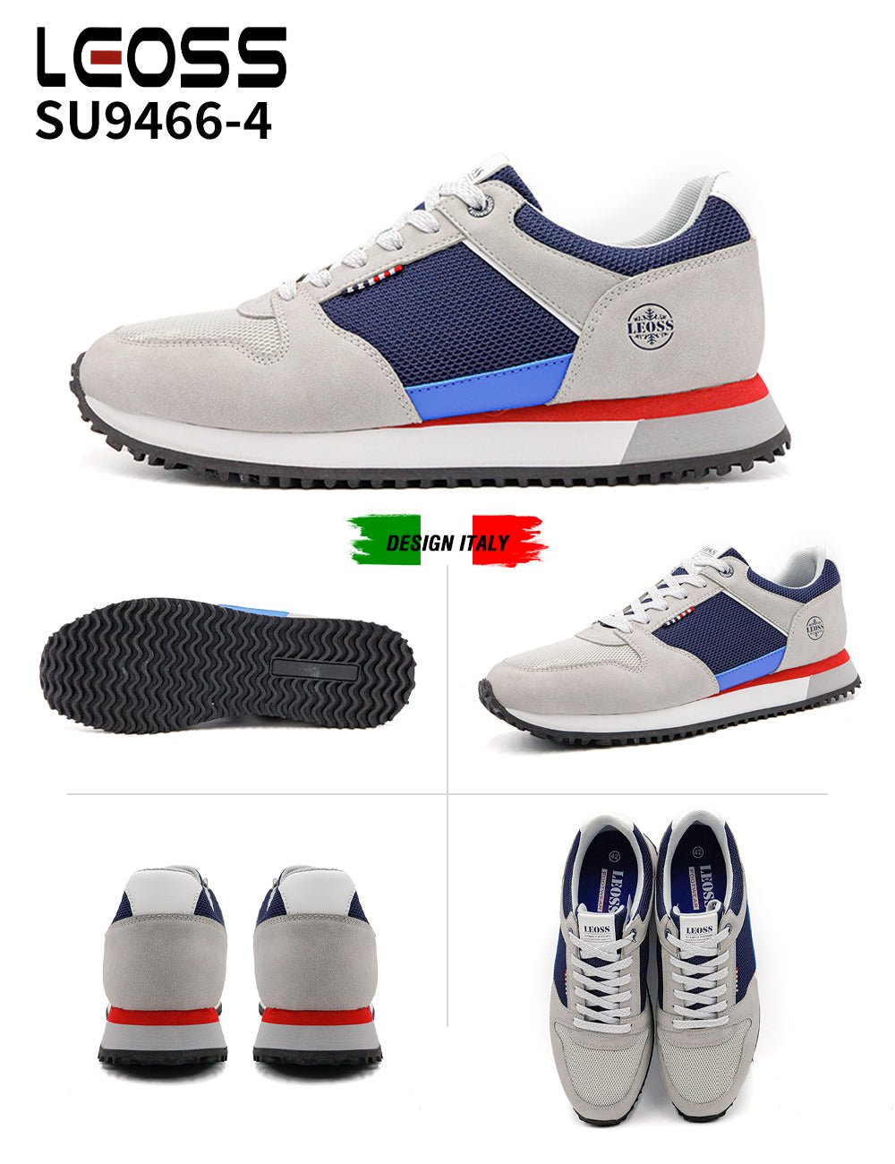 Scarpe Casual Da Uomo Leoss Su9466 - 4 - Fornitura all'ingrosso di Sneakers Uomo da Jomix Shoes B2B