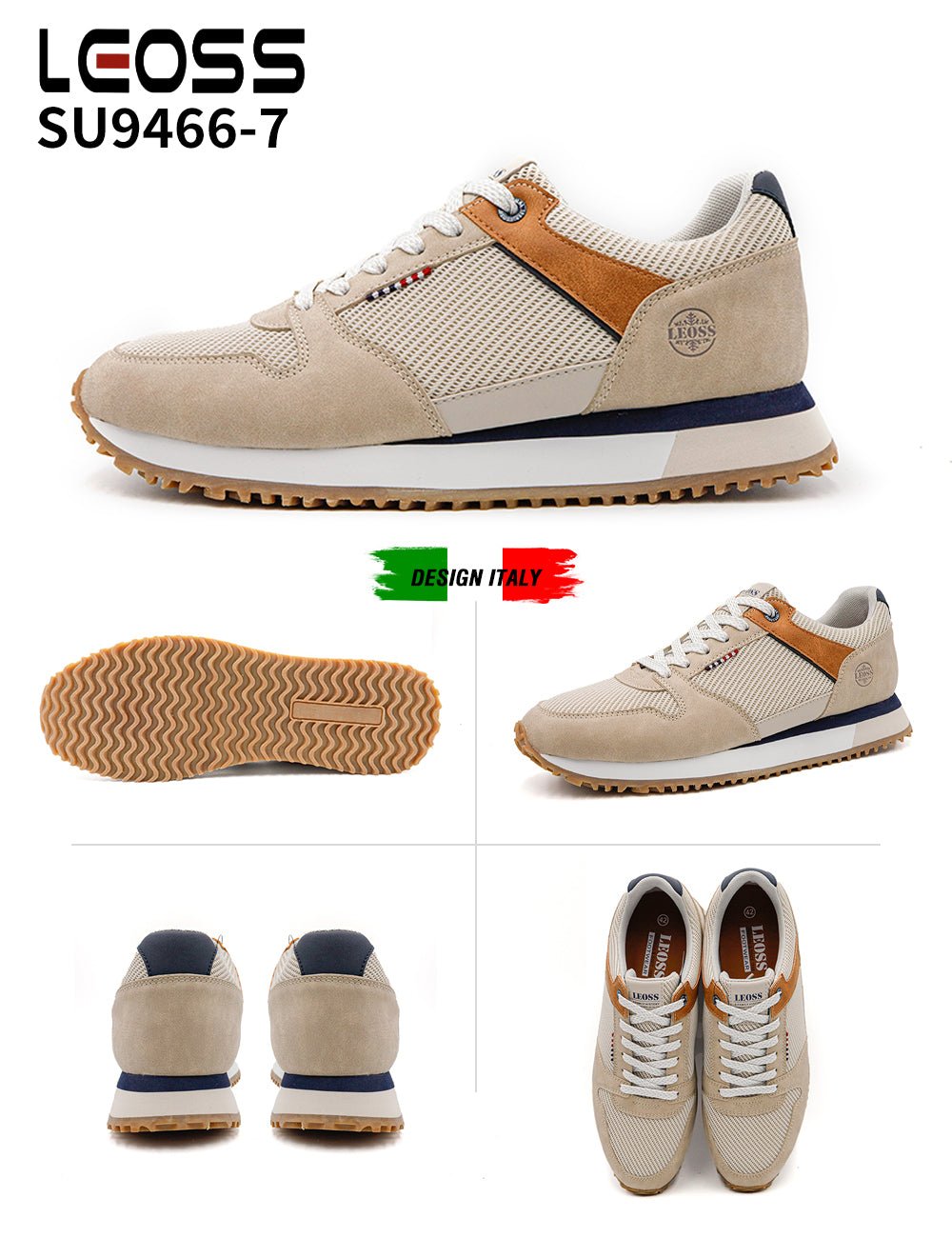 Scarpe Casual Da Uomo Leoss Su9466 - 7 - Fornitura all'ingrosso di Sneakers Uomo da Jomix Shoes B2B